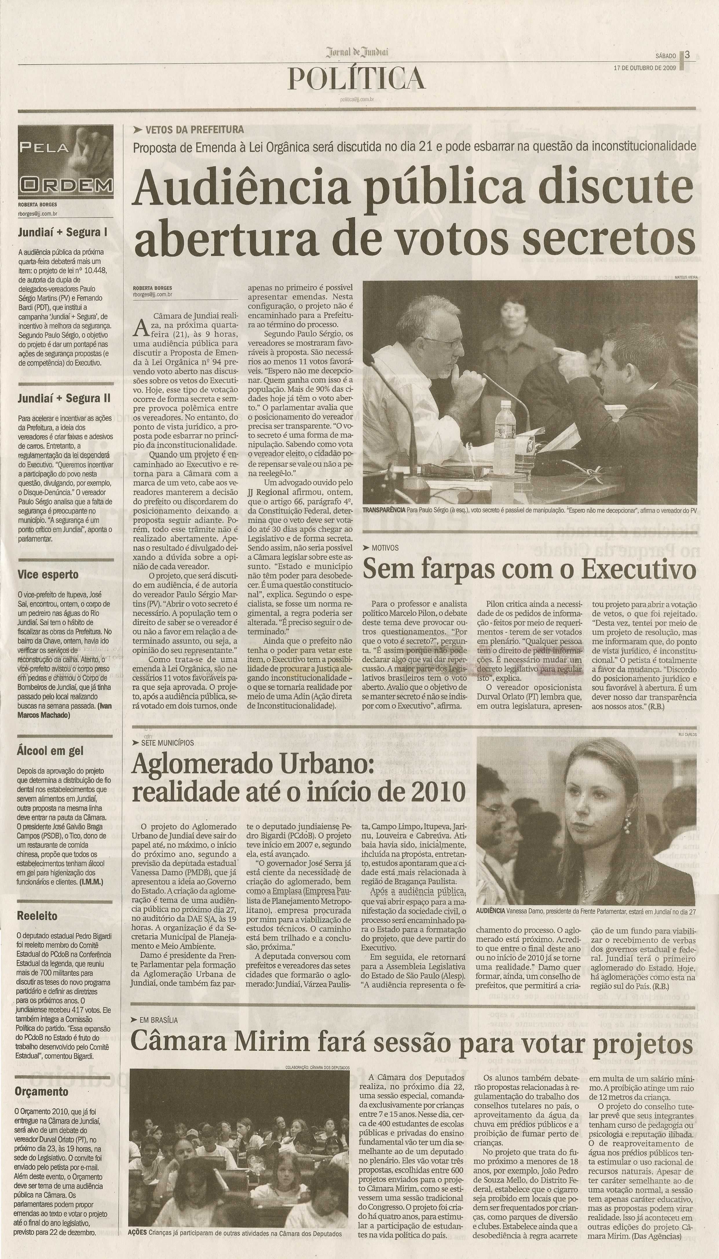Jornal de Jundiaí - 17/10/2009
