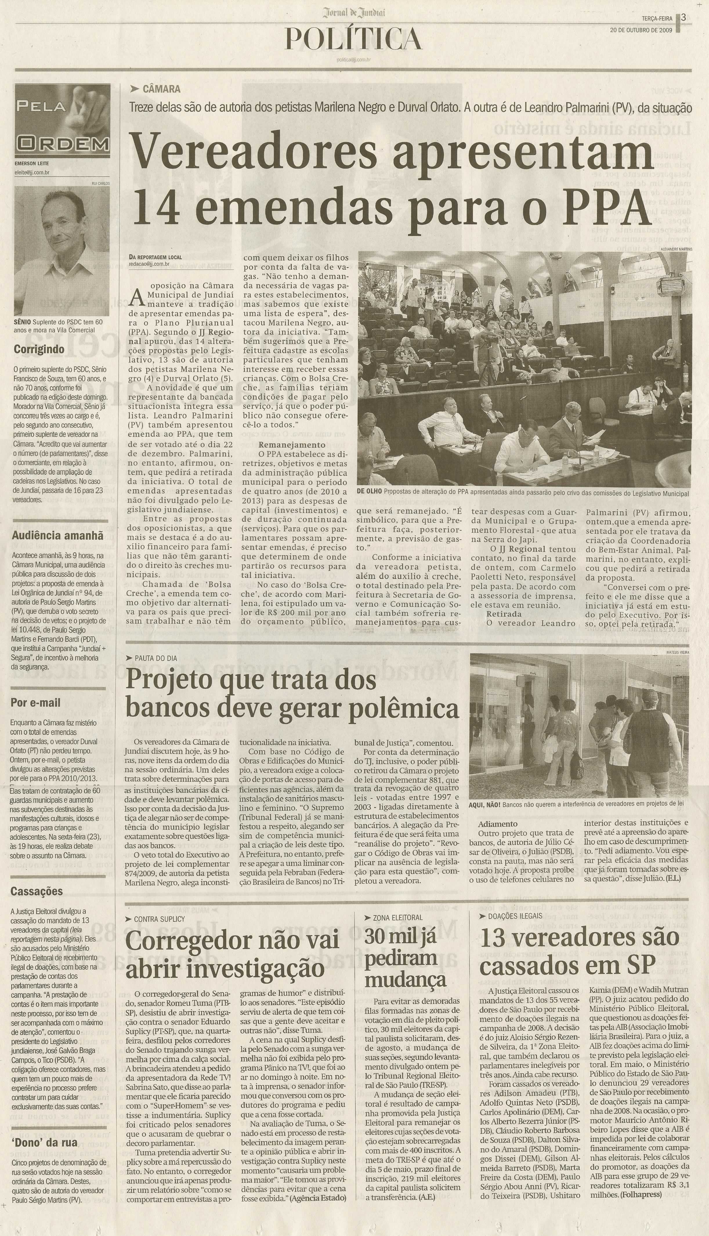 Jornal de Jundiaí - 20/10/2009