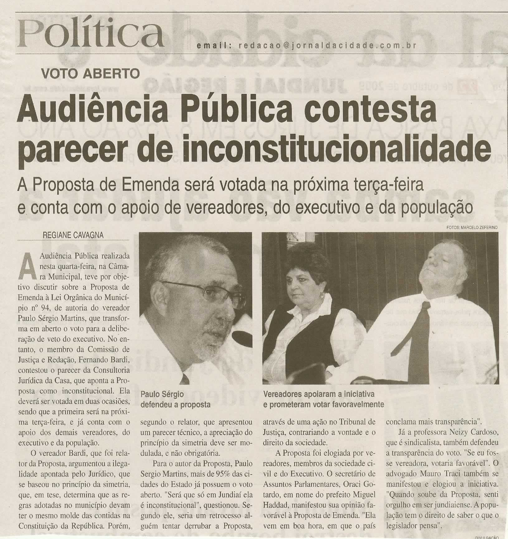 Jornal da Cidade - 22/10/2009