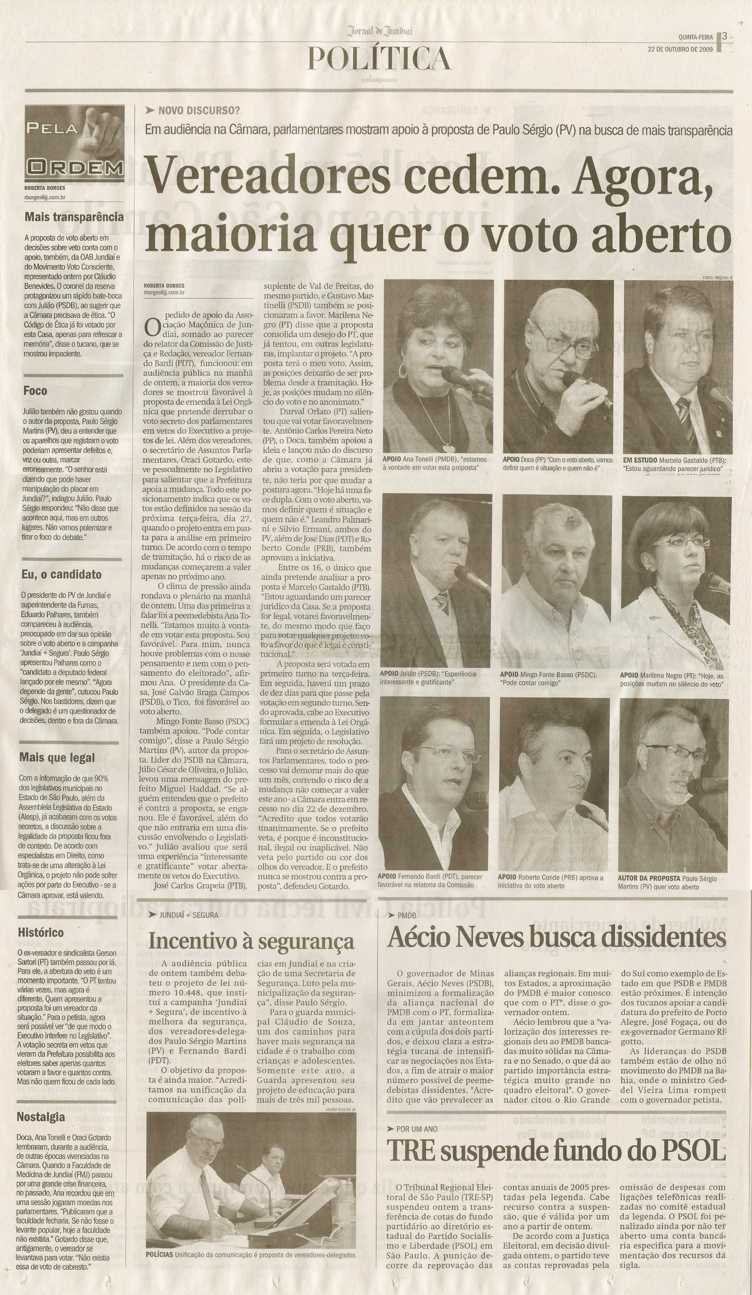 Jornal de Jundiaí - 22/10/2009