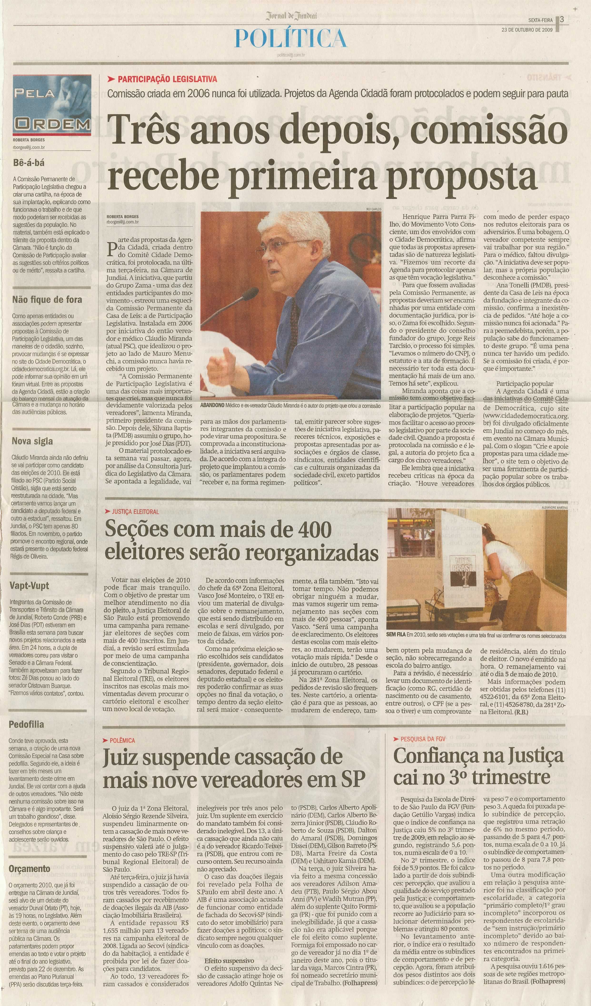 Jornal de Jundiaí - 23/10/2009