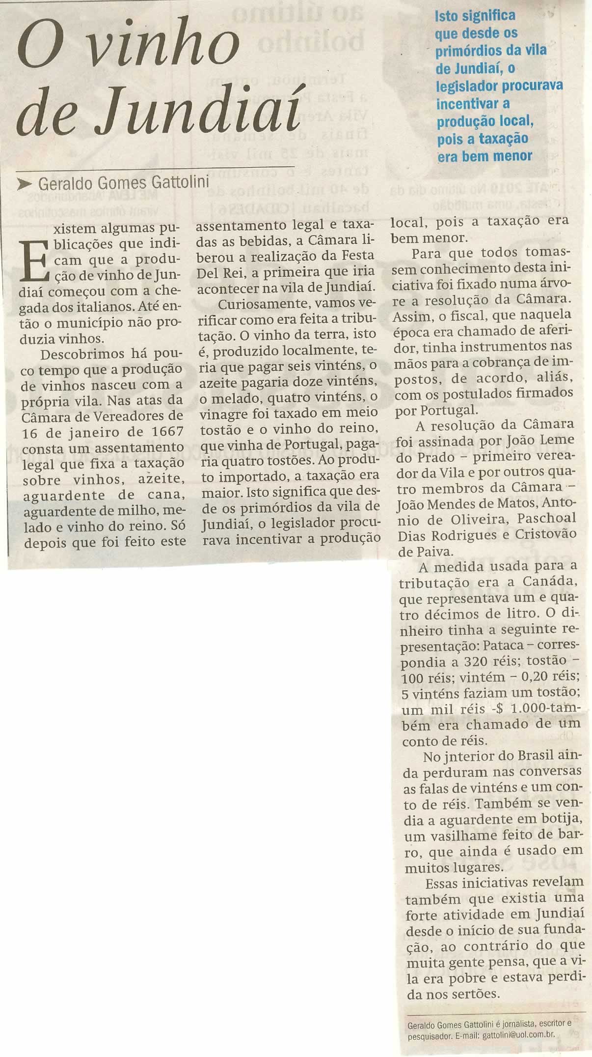Jornal de Jundiaí - 26/10/2009