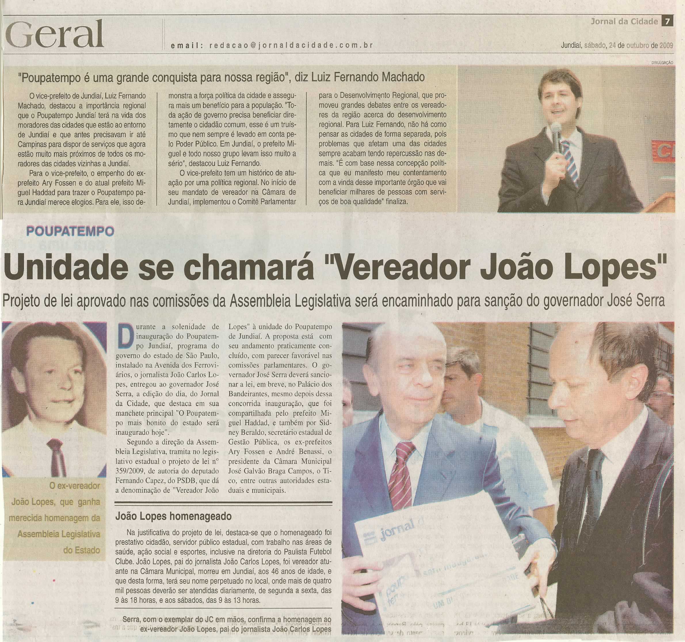 Jornal da Cidade - 24/10/2009