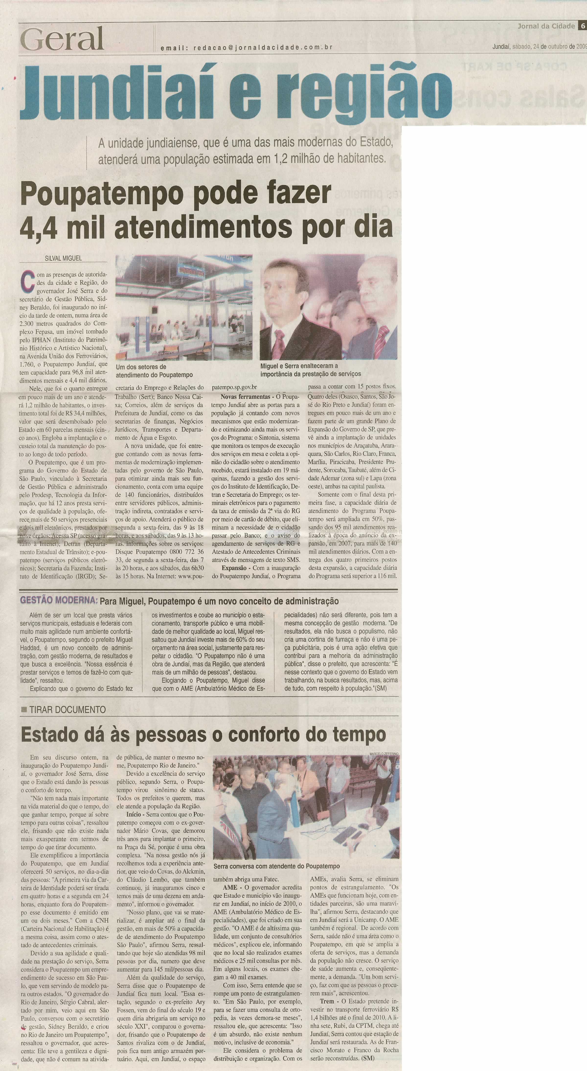 Jornal da Cidade - 24/10/2009
