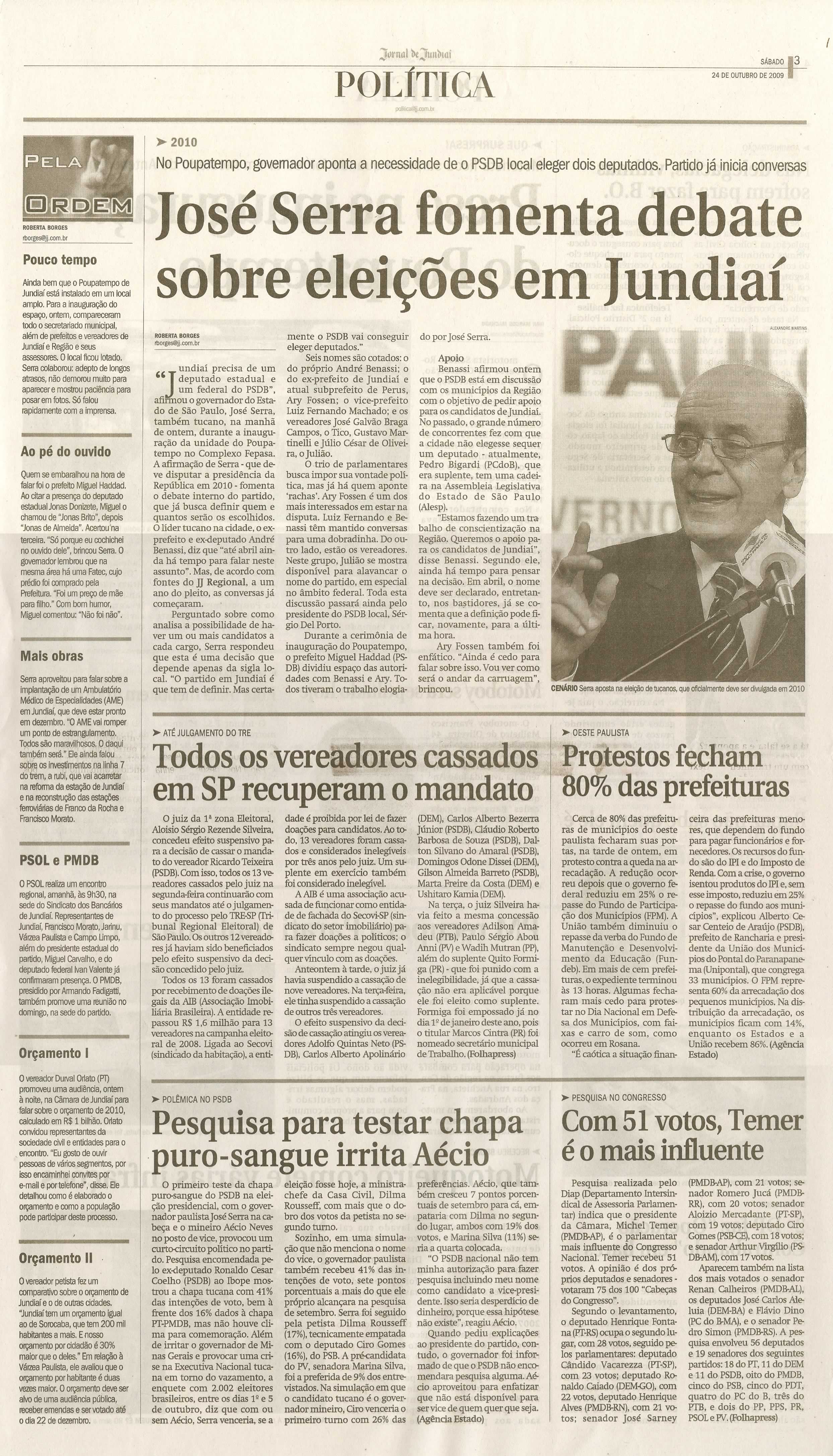 Jornal de Jundiaí - 24/10/2009