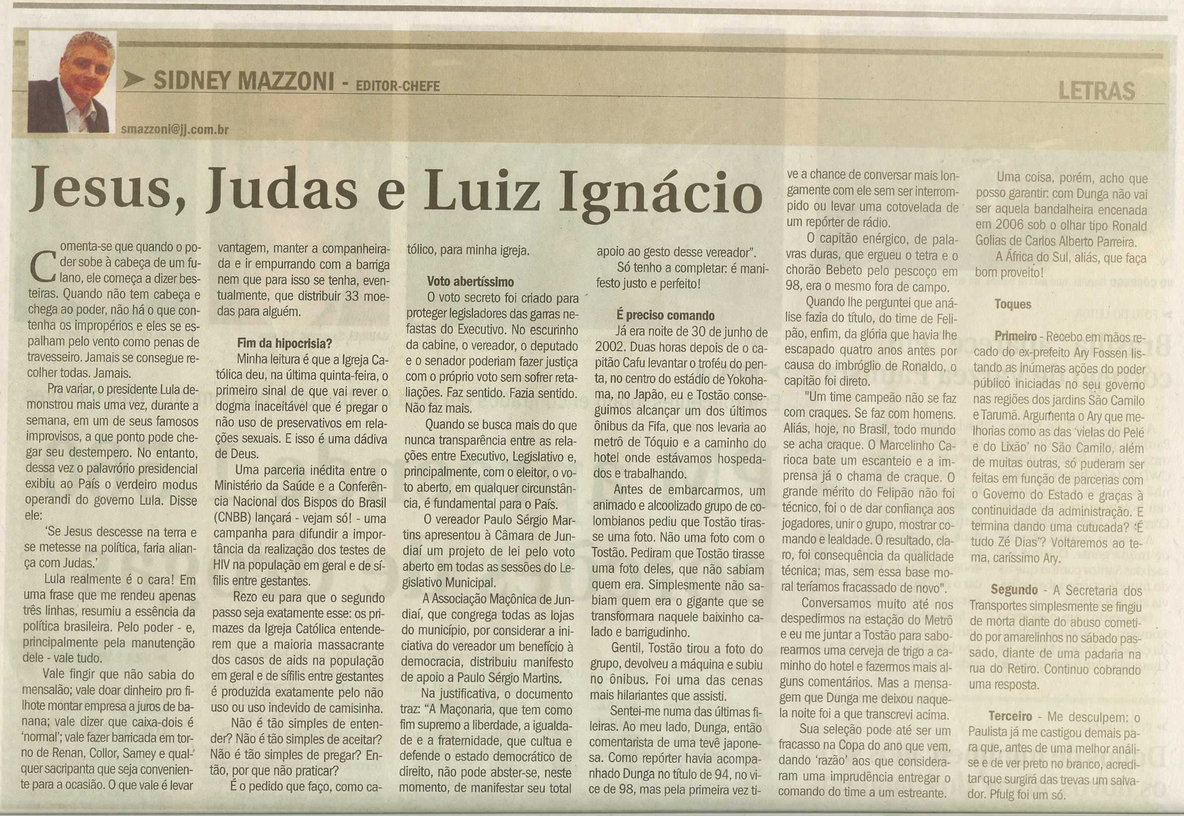 Jornal de Jundiaí - 25/10/2009