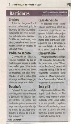 Bom Dia Jundiaí - 30/10/2009