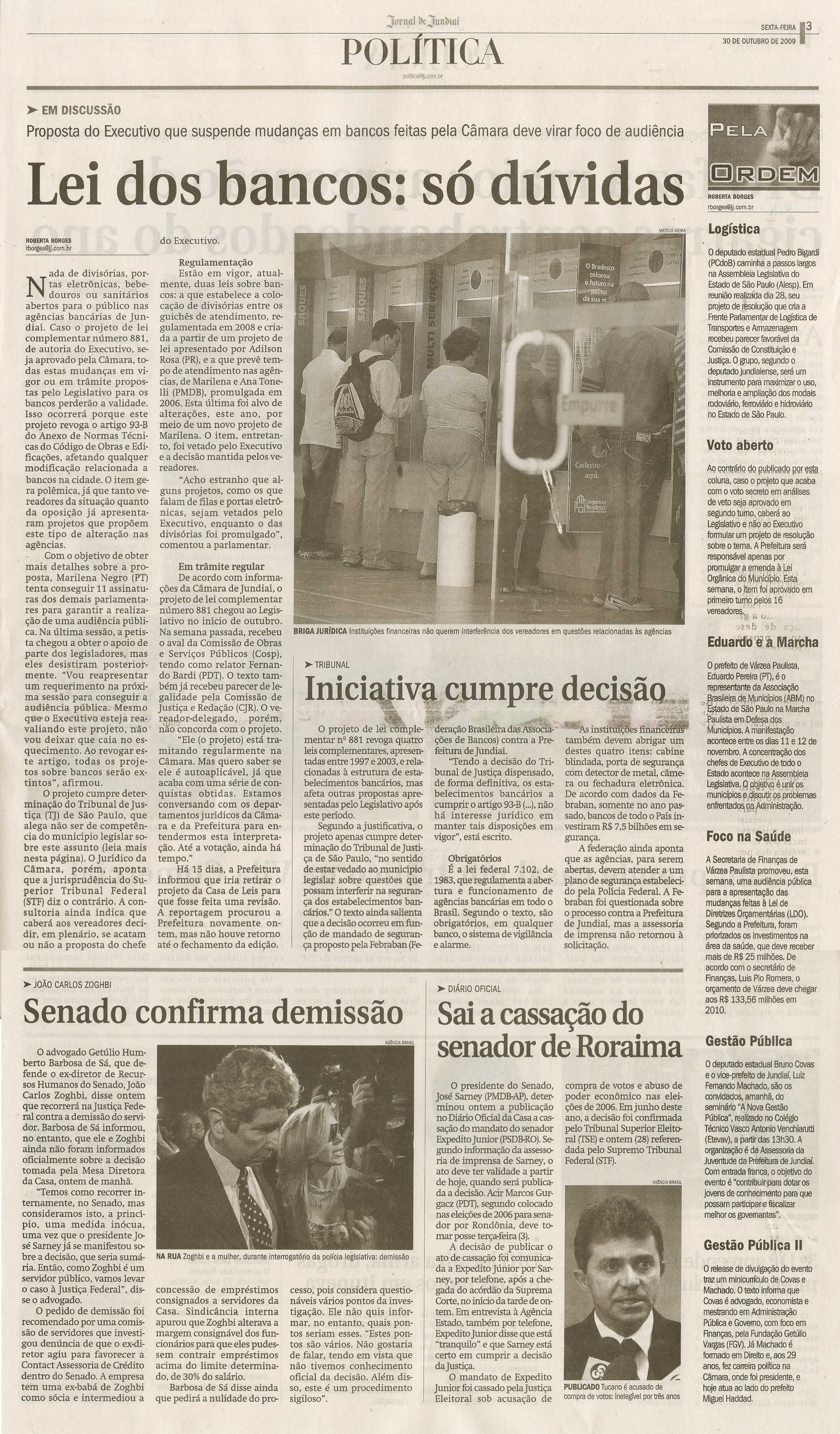 Jornal de Jundiaí - 30/10/2009