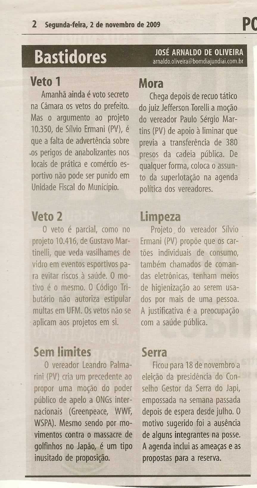 Bom Dia Jundiaí - 02/11/2009