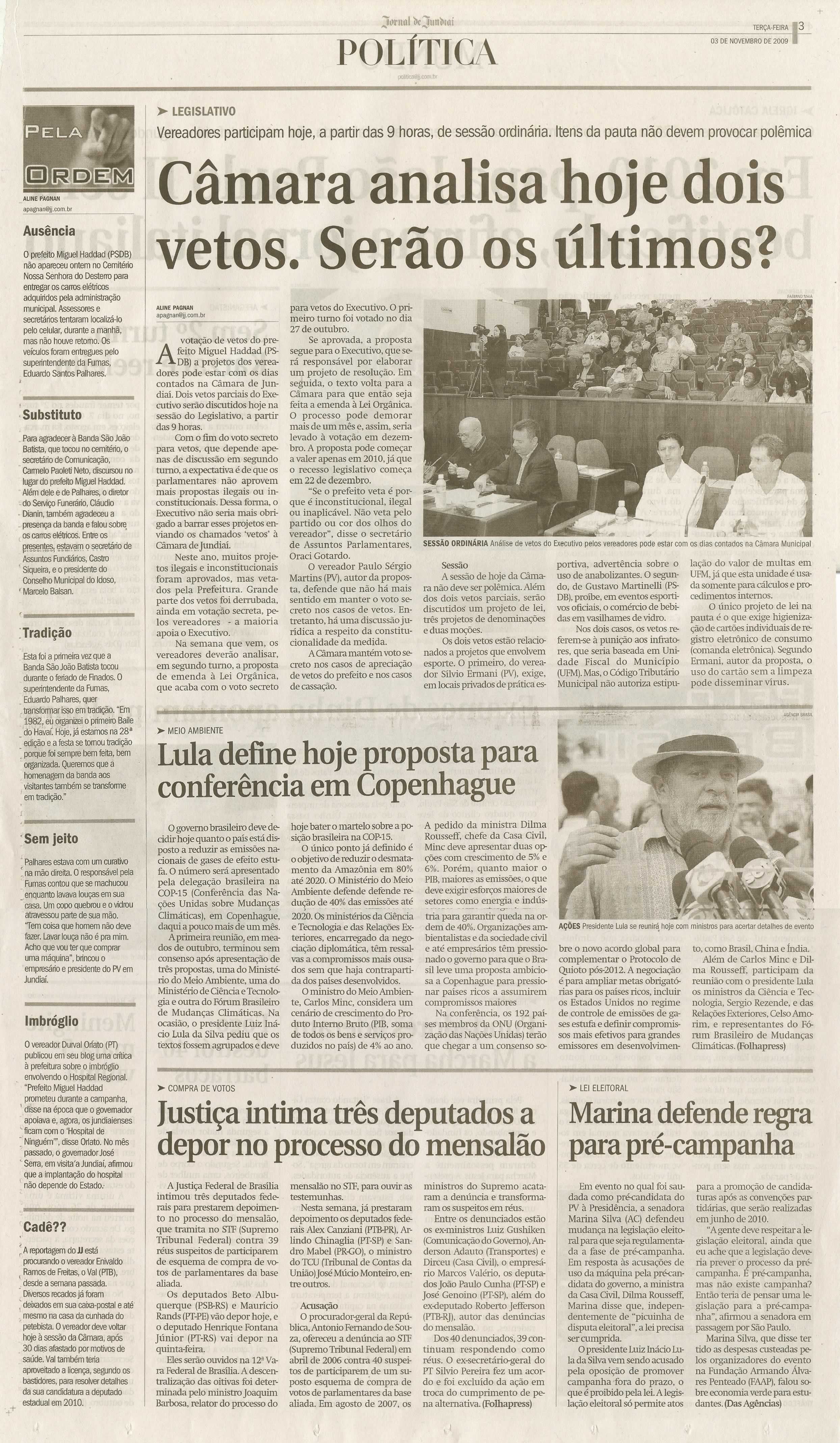 Jornal de Jundiaí - 03/11/2009