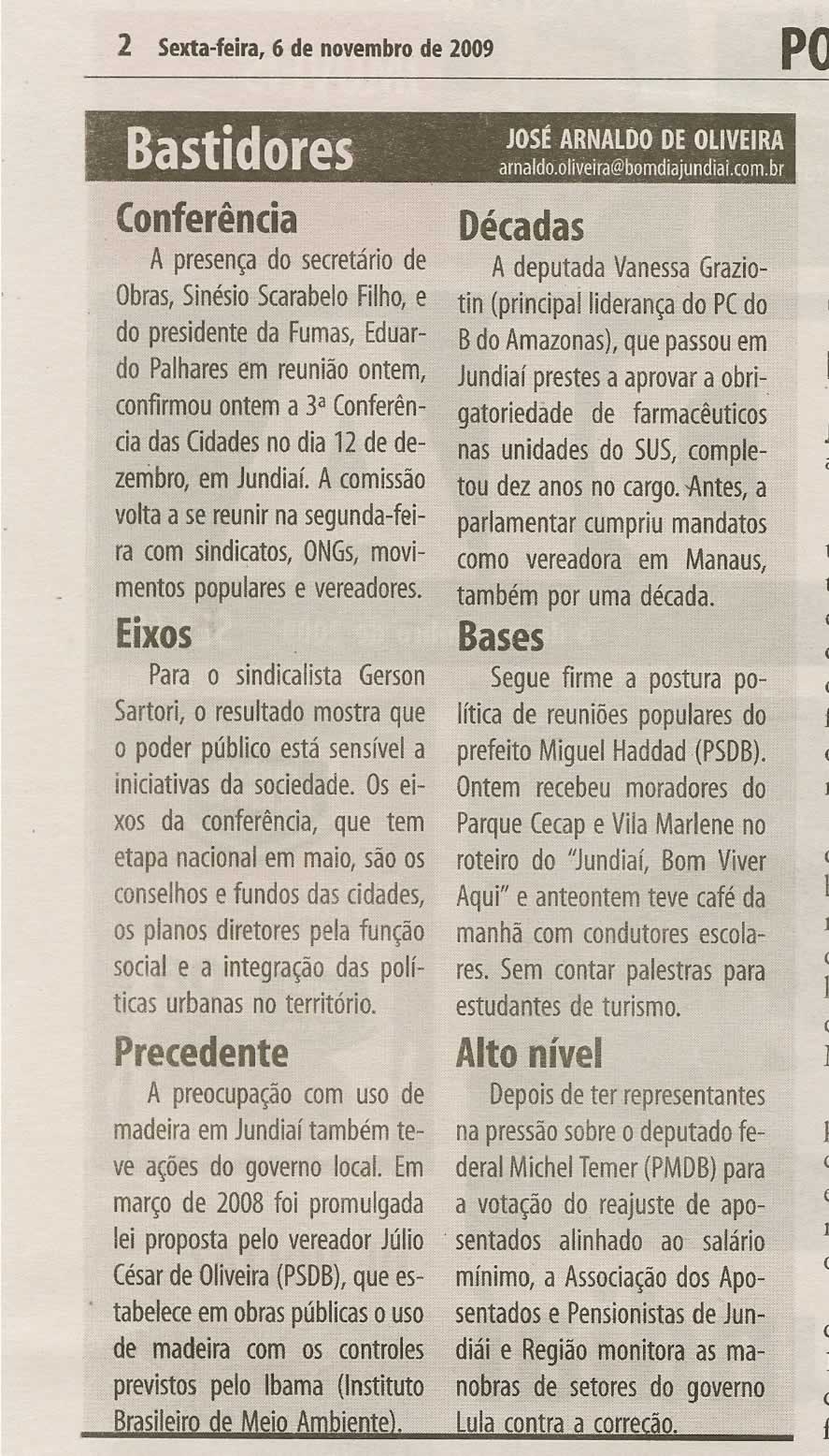 Bom Dia Jundiaí - 06/11/2009