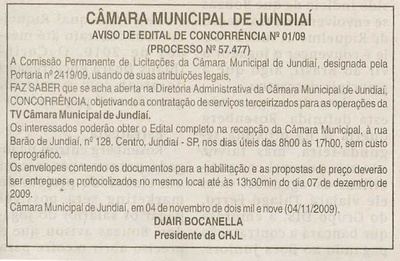 Jornal de Jundiaí - 06/11/2009