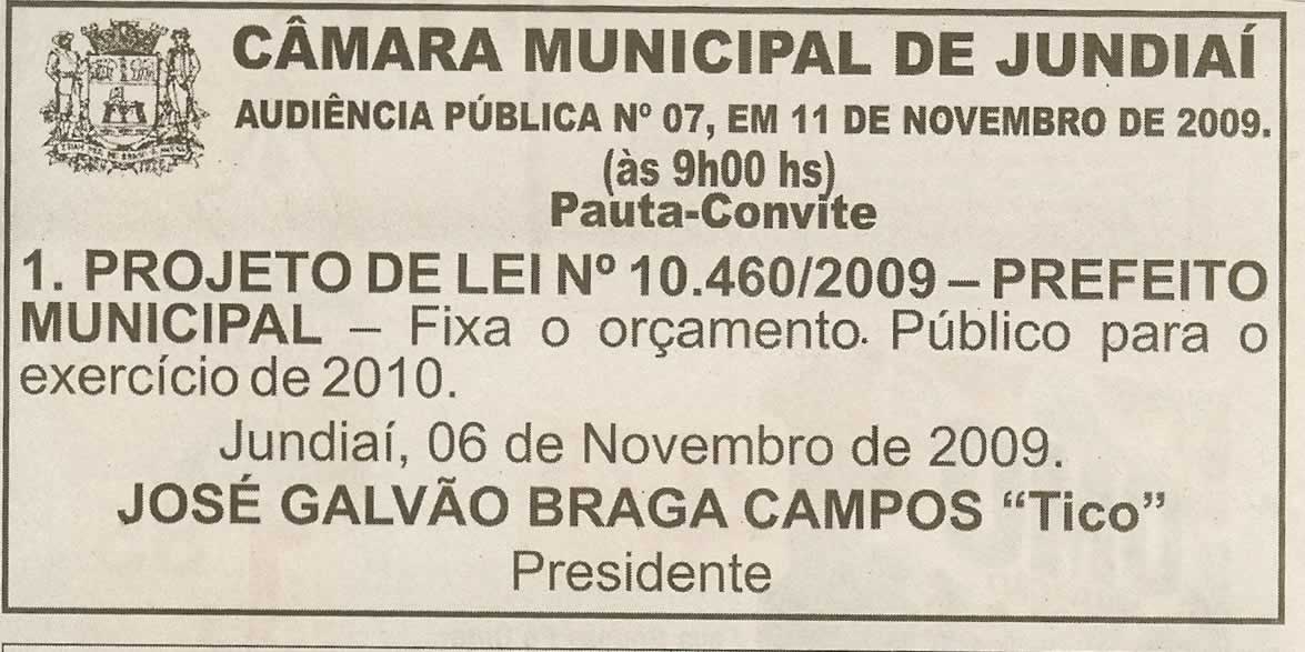 Jornal da Cidade - 07/11/2009