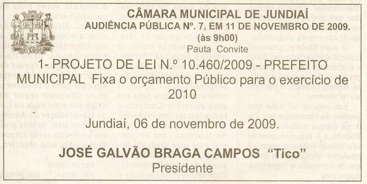 Jornal de Jundiaí - 07/11/2009