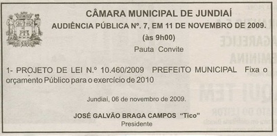 Bom Dia Jundiaí - 07/11/2009