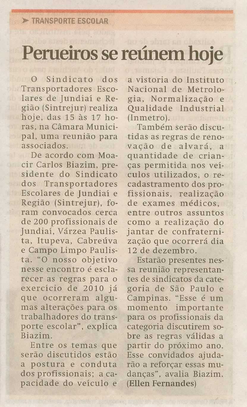 Jornal de Jundiaí - 08/11/2009
