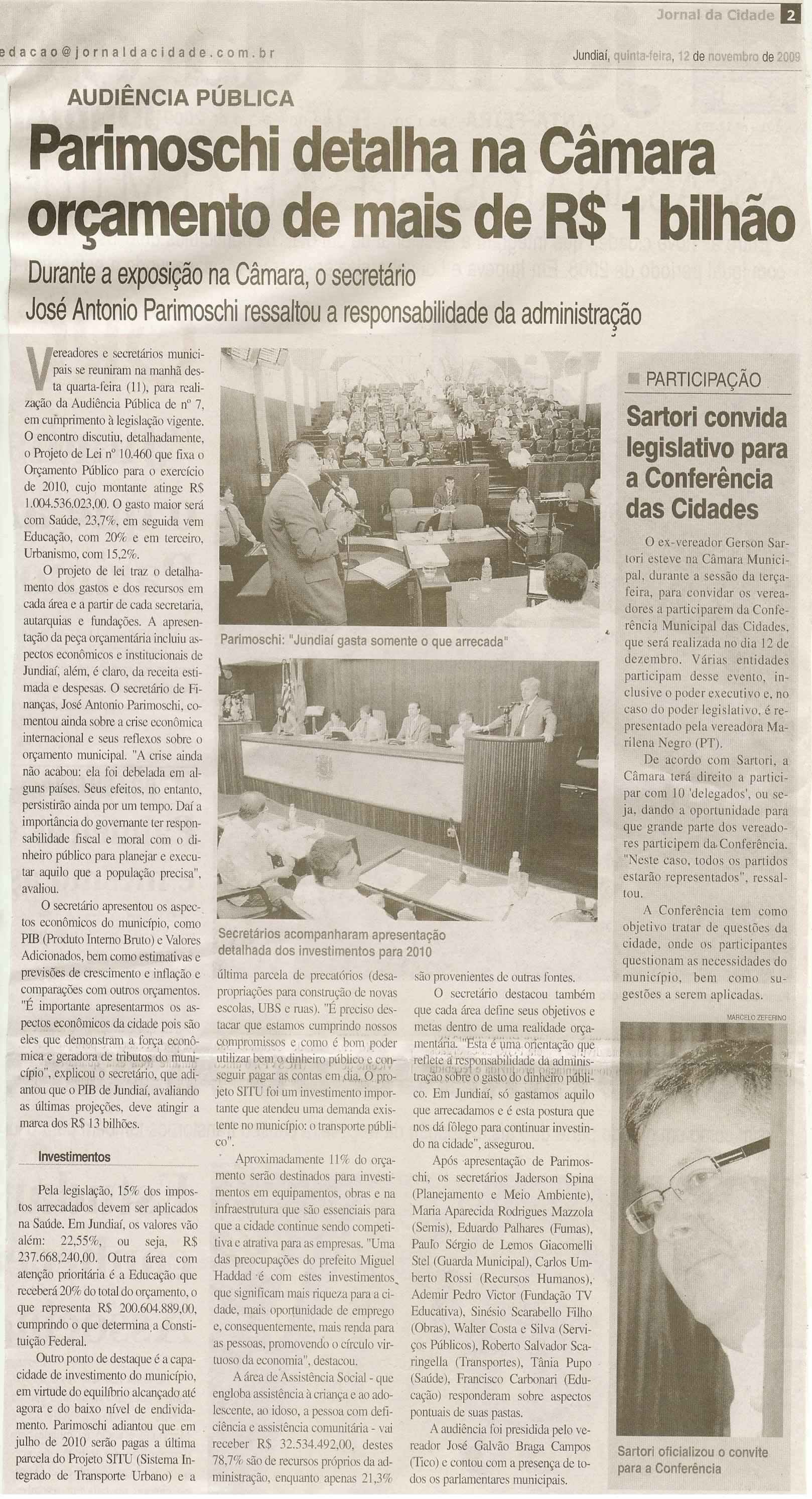 Jornal da Cidade - 12/11/2009
