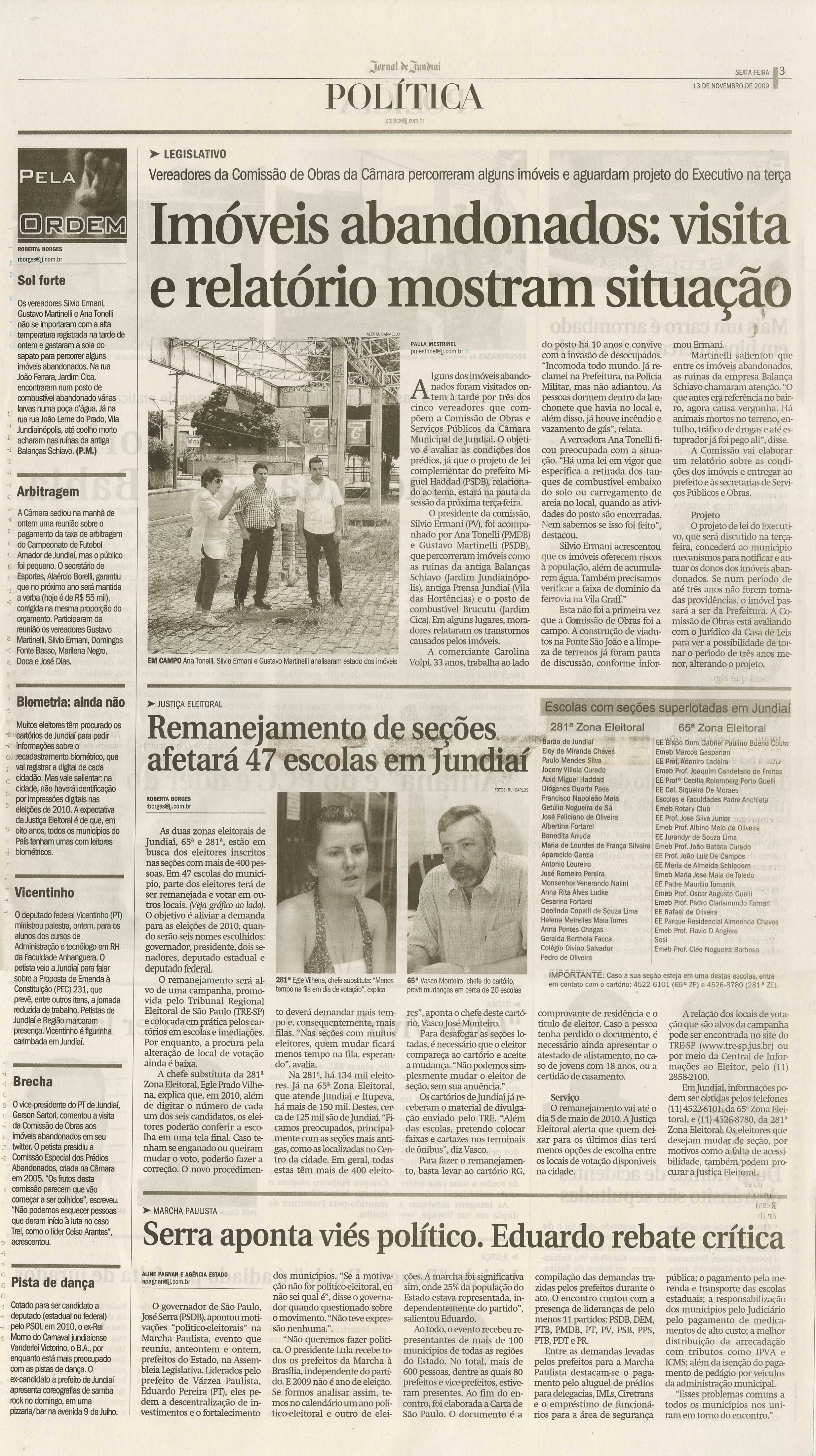 Jornal de Jundiaí - 13/11/2009