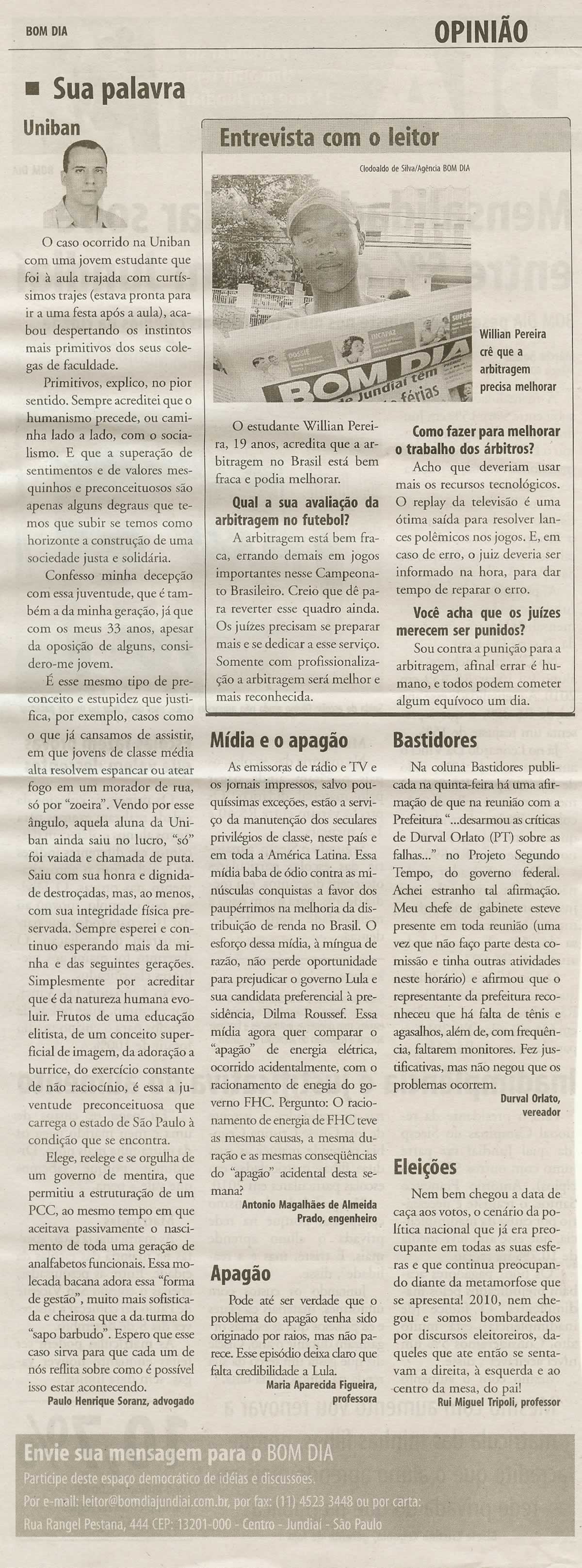 Bom Dia Jundiaí - 16/11/2009