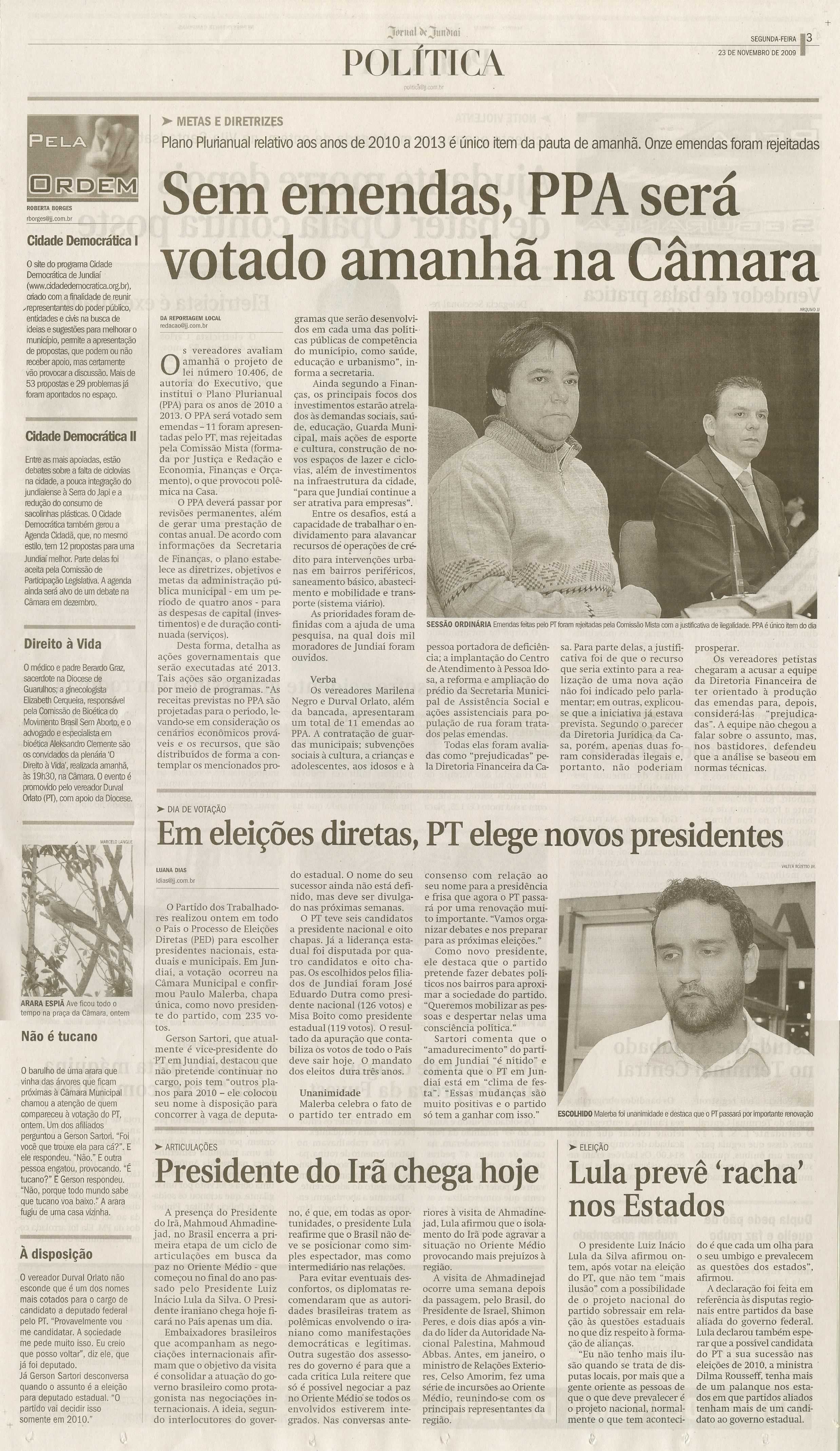 Jornal de Jundiaí - 23/11/2009