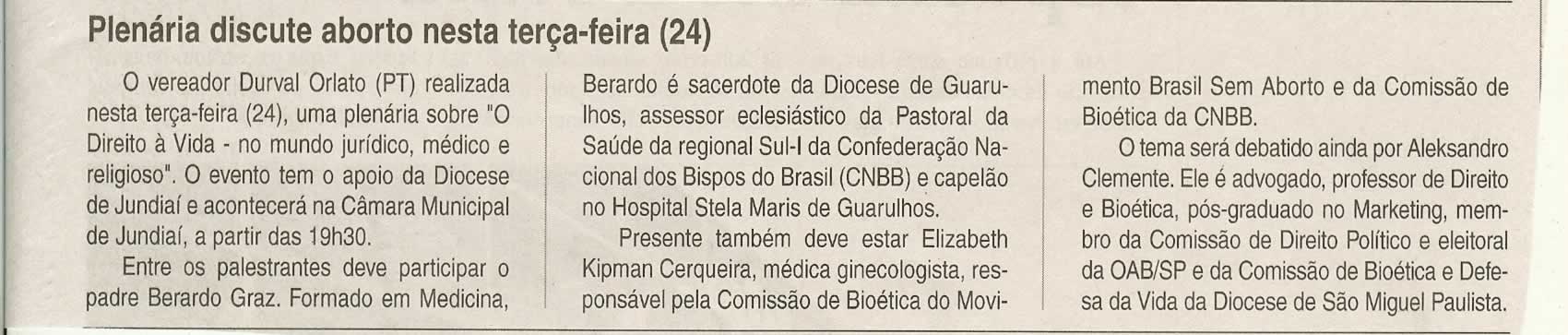 Jornal da Cidade - 24/11/2009