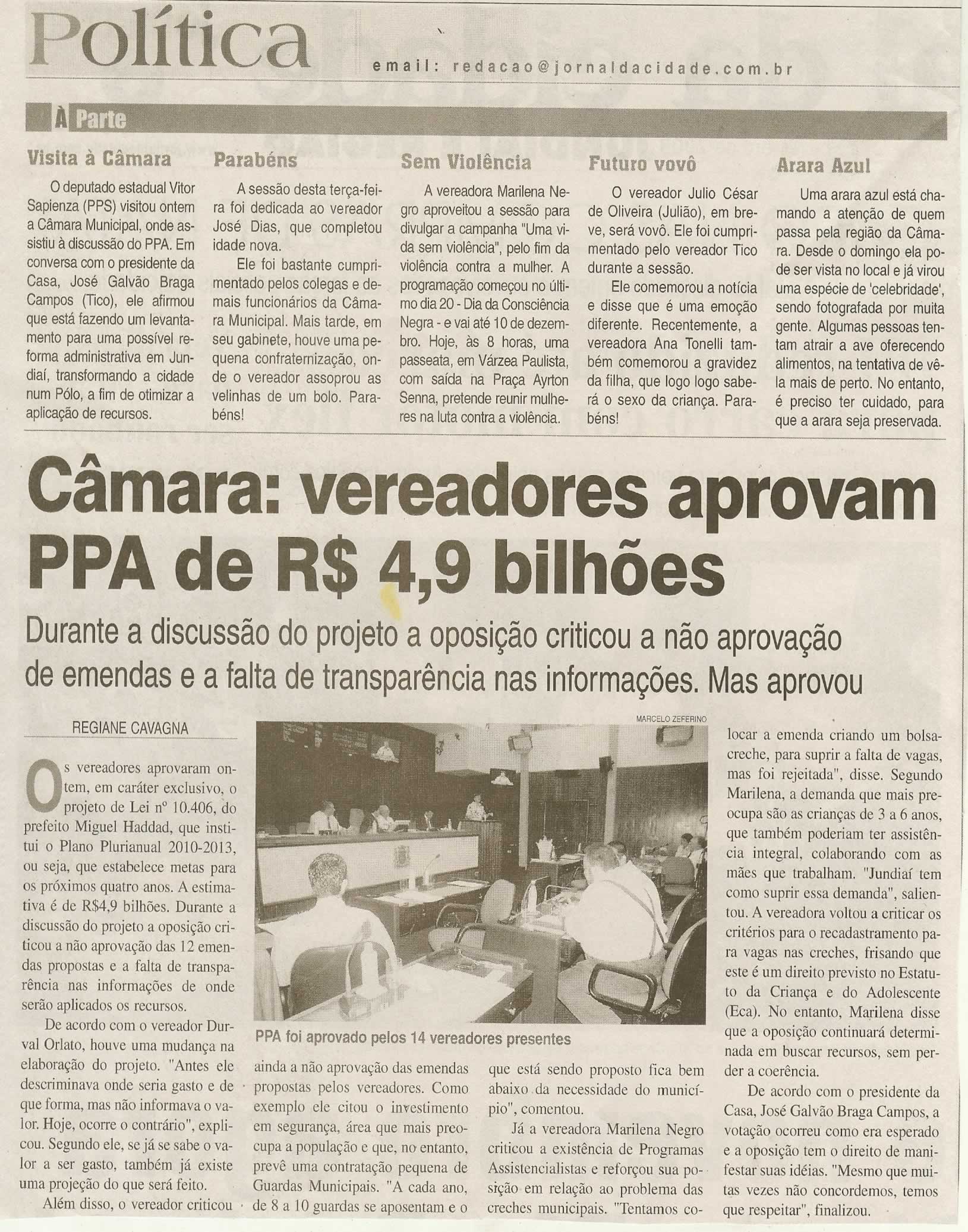 Jornal da Cidade - 25/11/2009