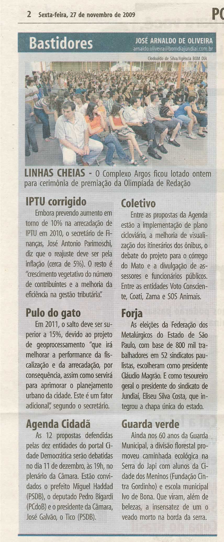 Bom Dia Jundiaí - 27/11/2009