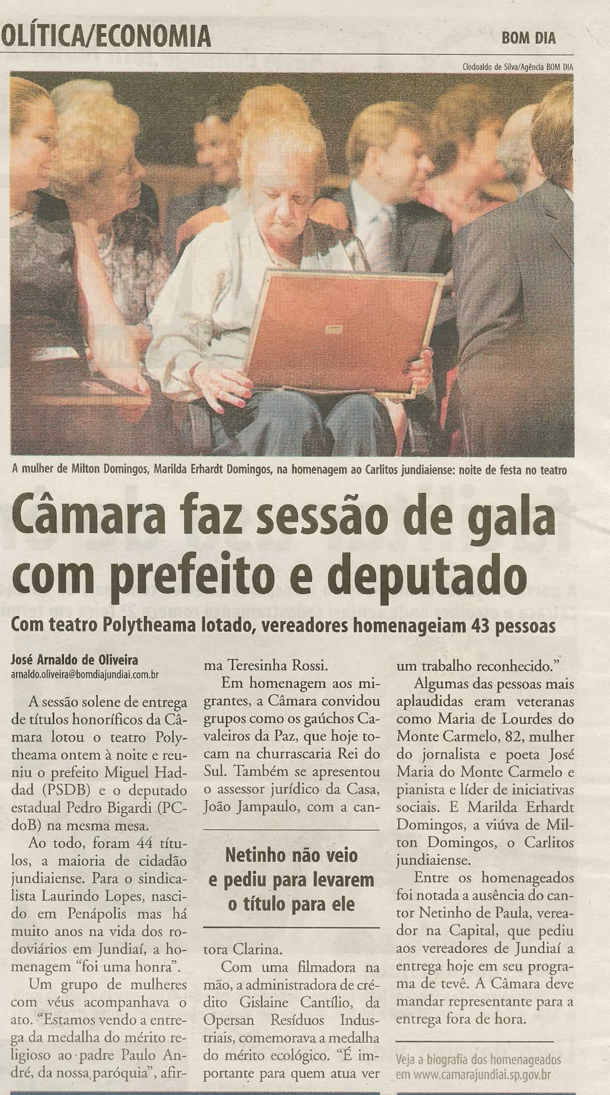 Bom Dia Jundiaí - 27/11/2009