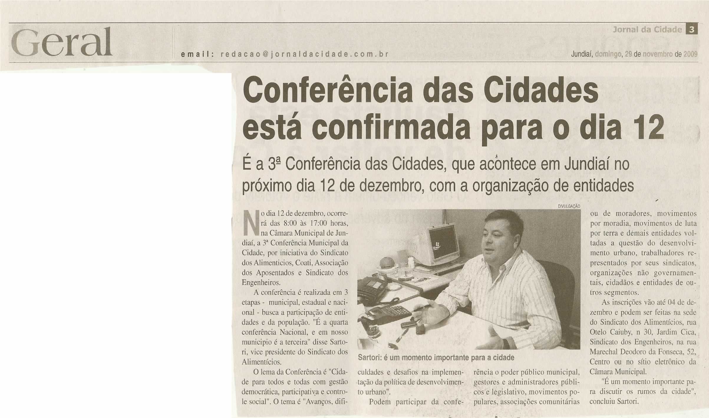 Jornal da Cidade - 29/11/2009