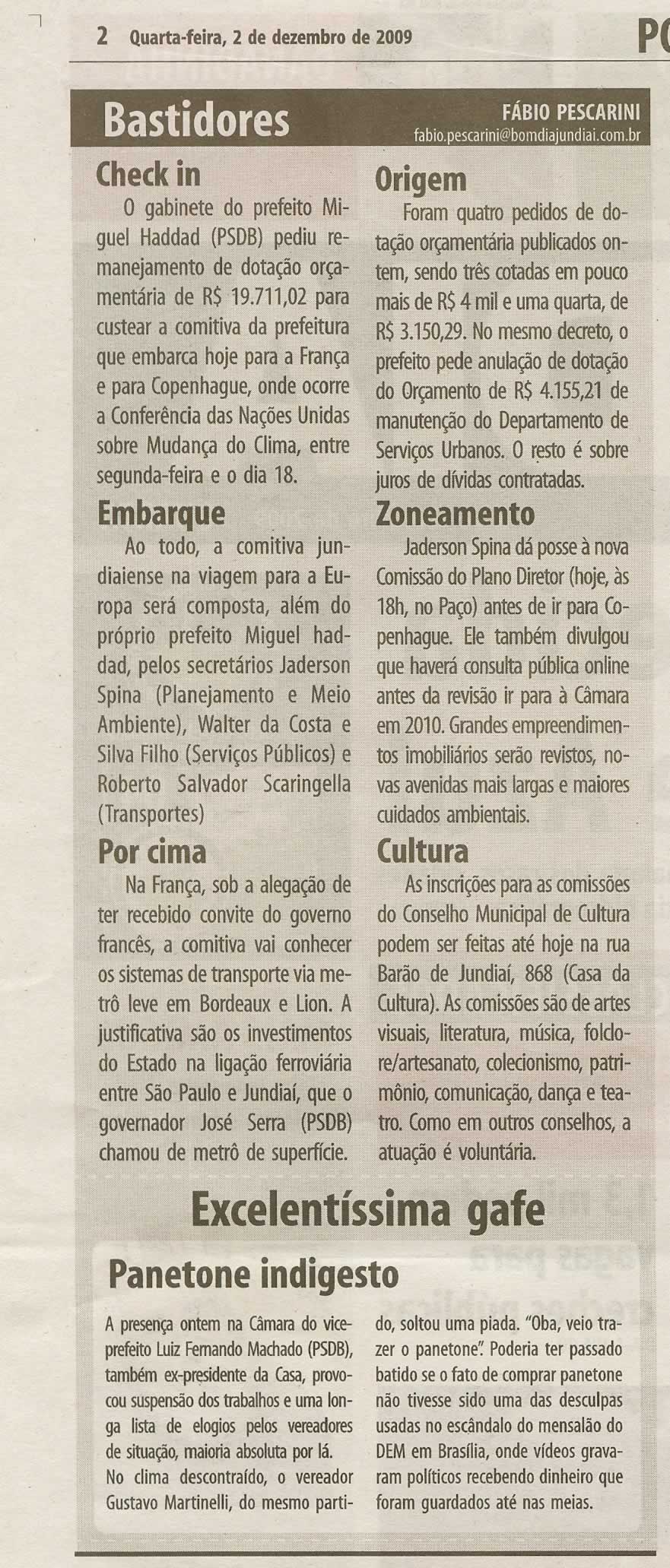 Bom Dia Jundiaí - 02/12/2009