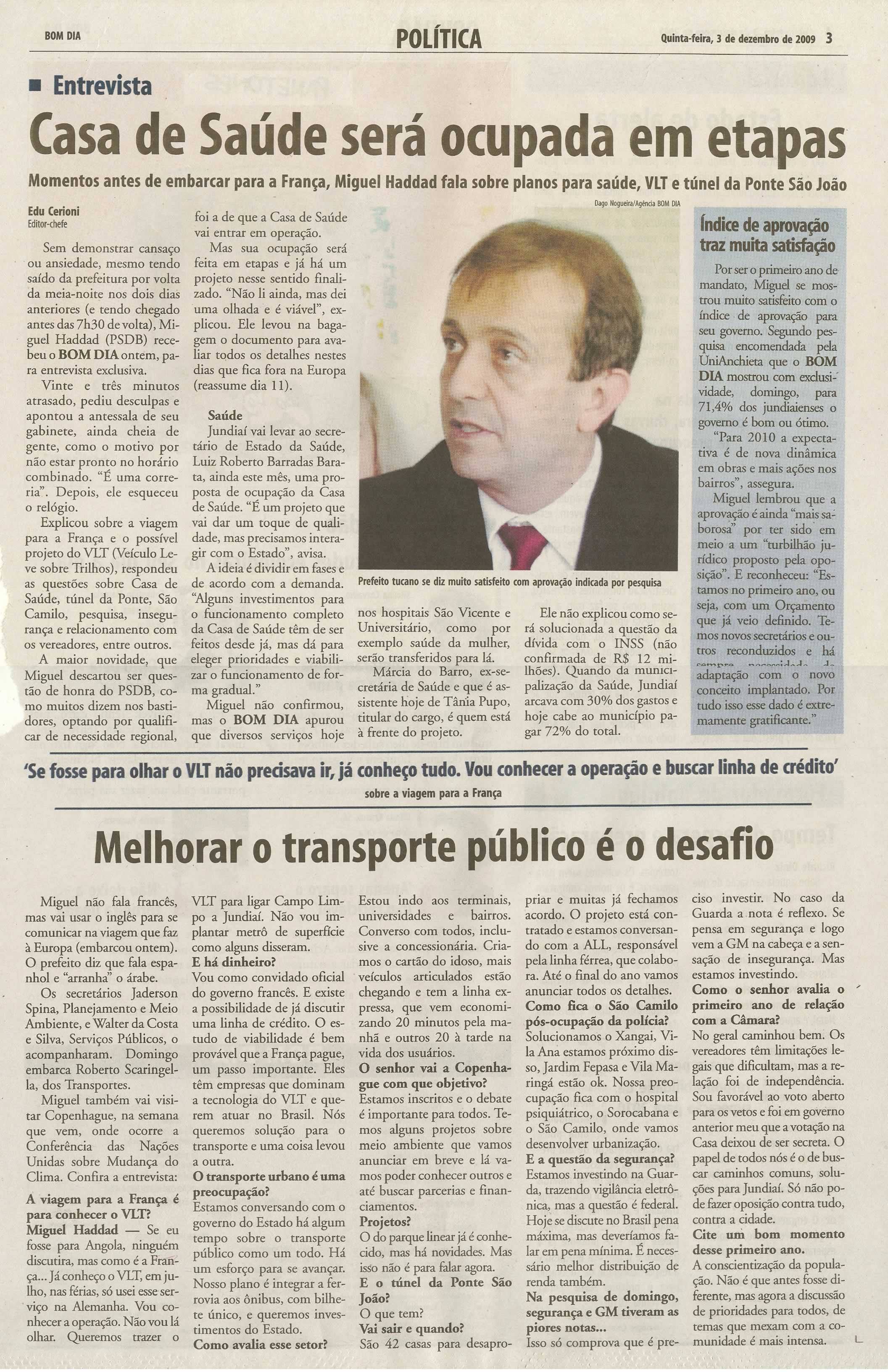 Bom Dia Jundiaí - 03/12/2009