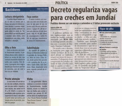 Bom Dia Jundiaí - 05/12/2009