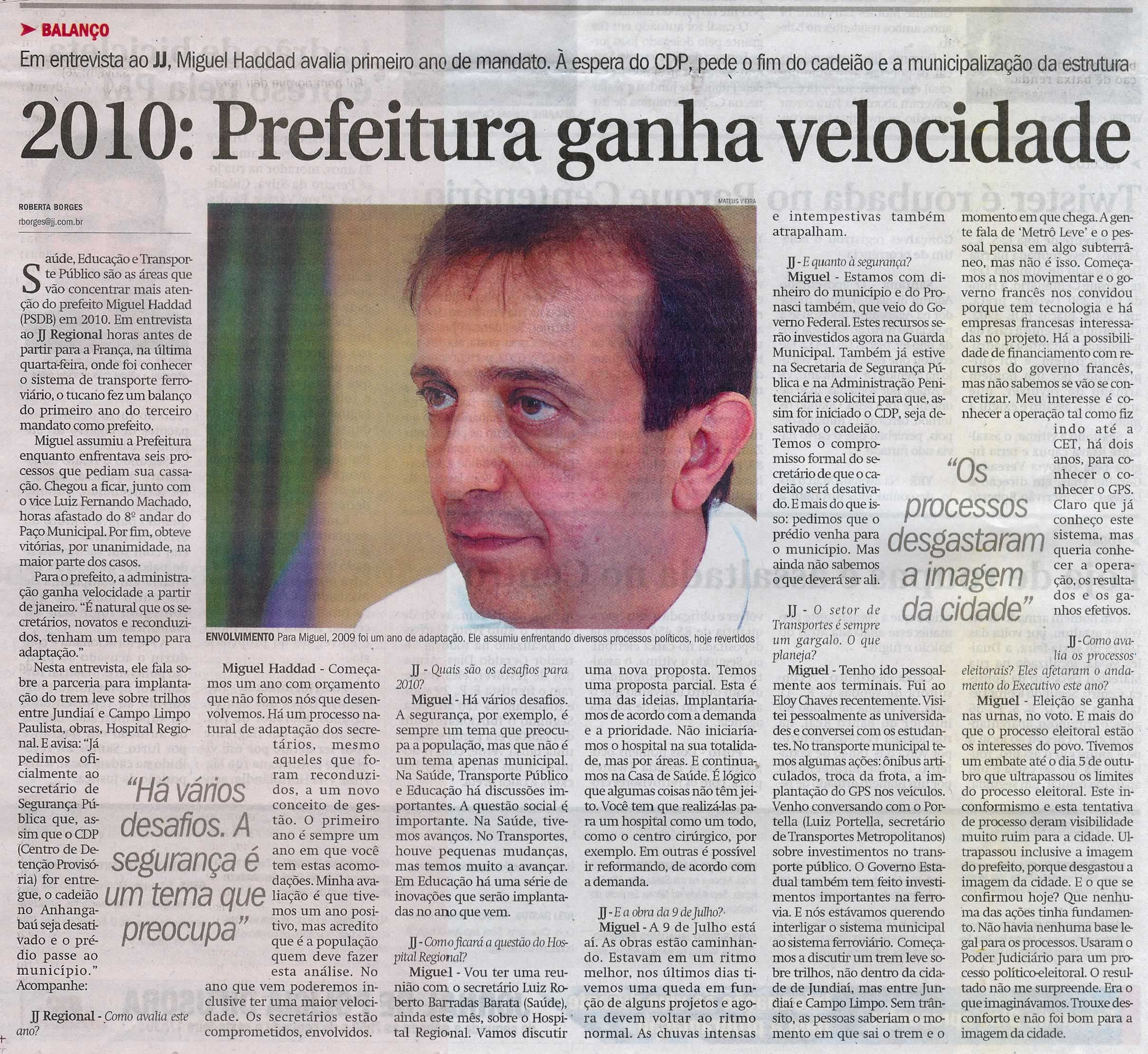 Jornal de Jundiaí - 06/12/2009