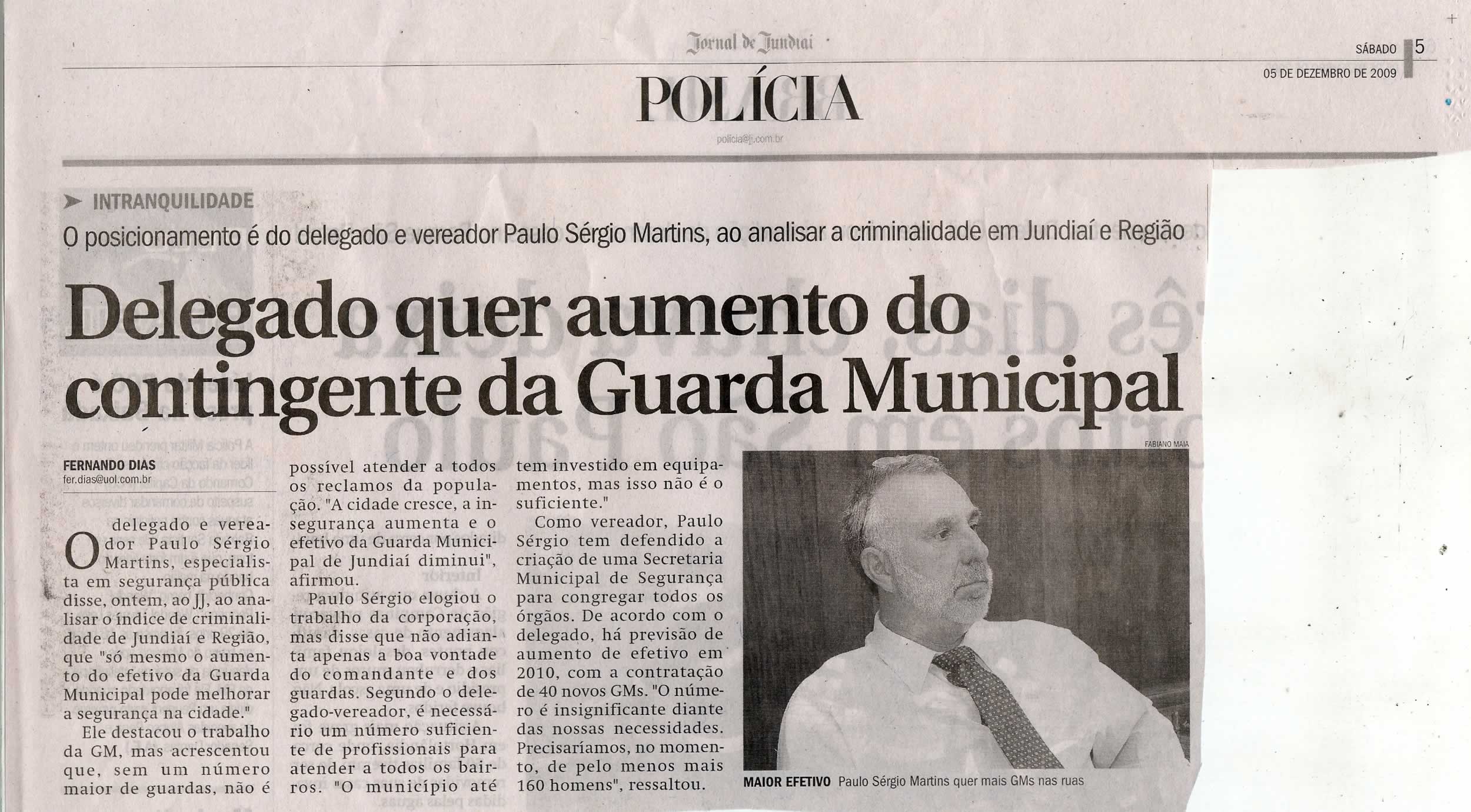Jornal de Jundiaí - 05/12/2009