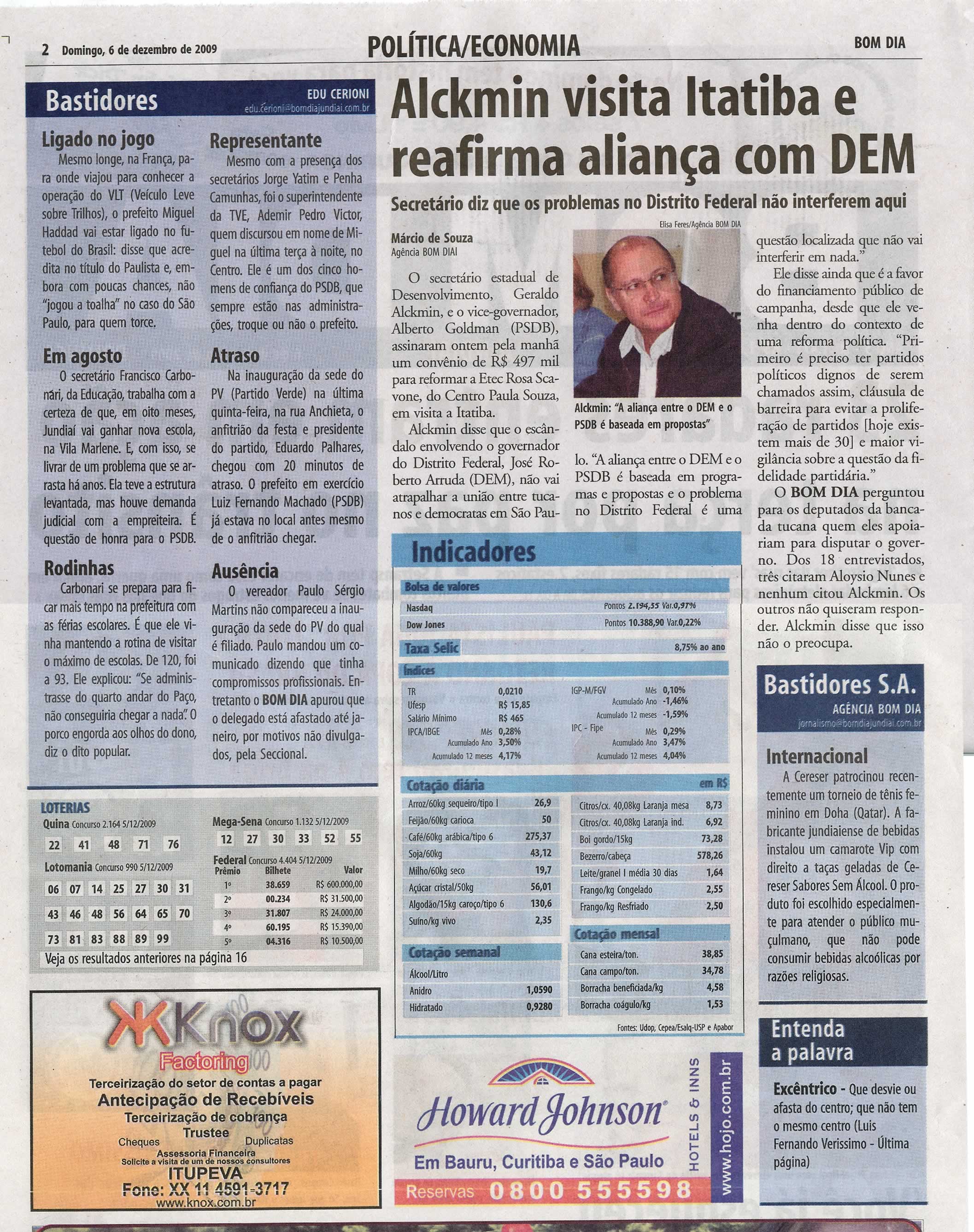 Bom Dia Jundiaí - 06/12/2009