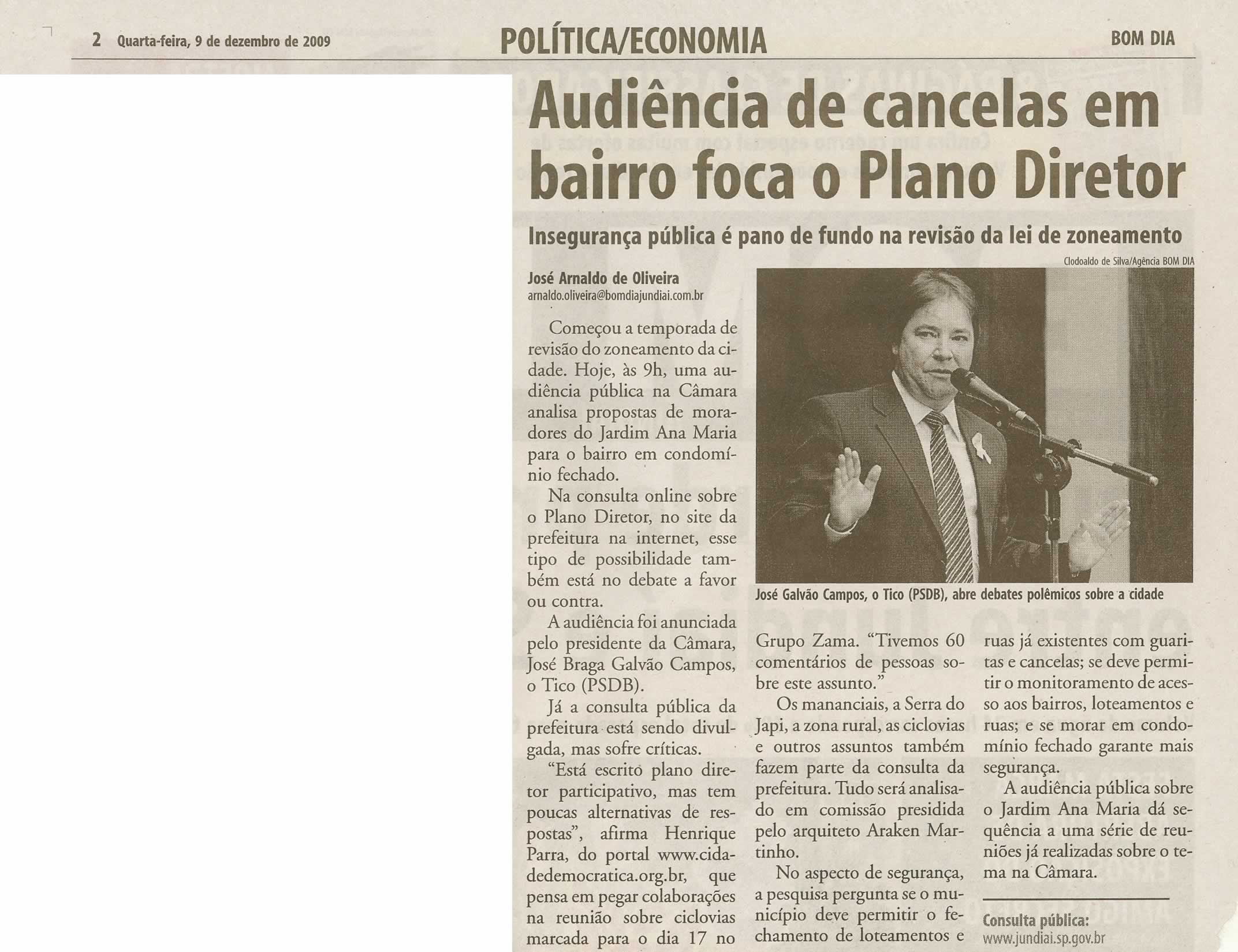 Bom Dia Jundiaí - 09/12/2009