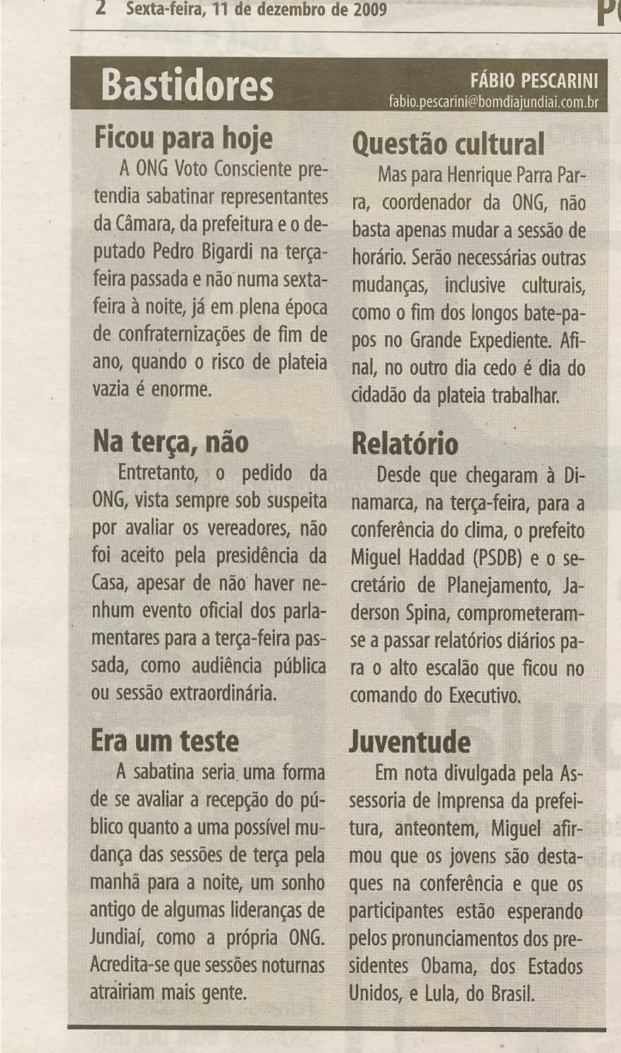 Bom Dia Jundiaí - 11/12/2009