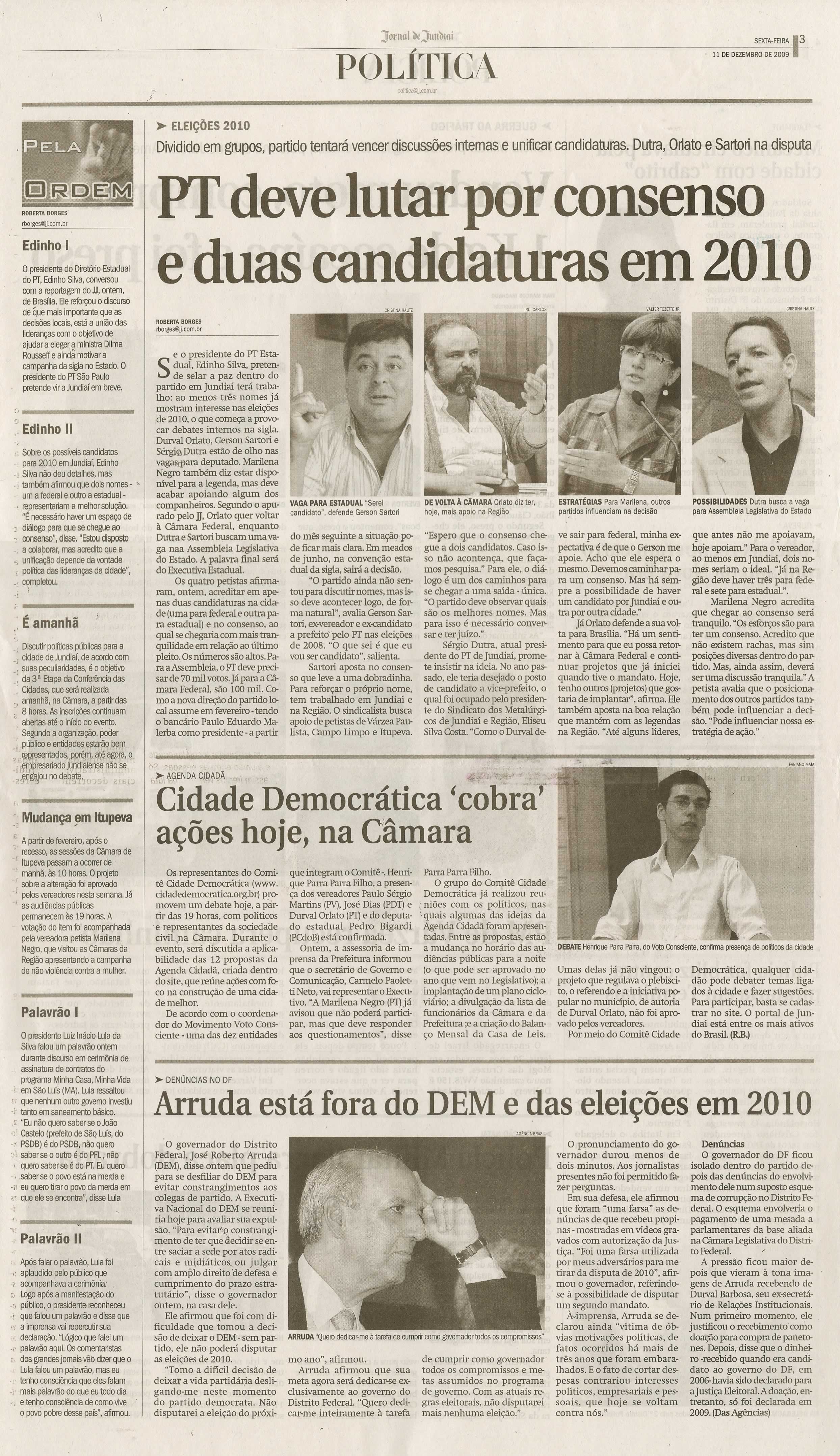 Jornal de Jundiaí - 11/12/2009