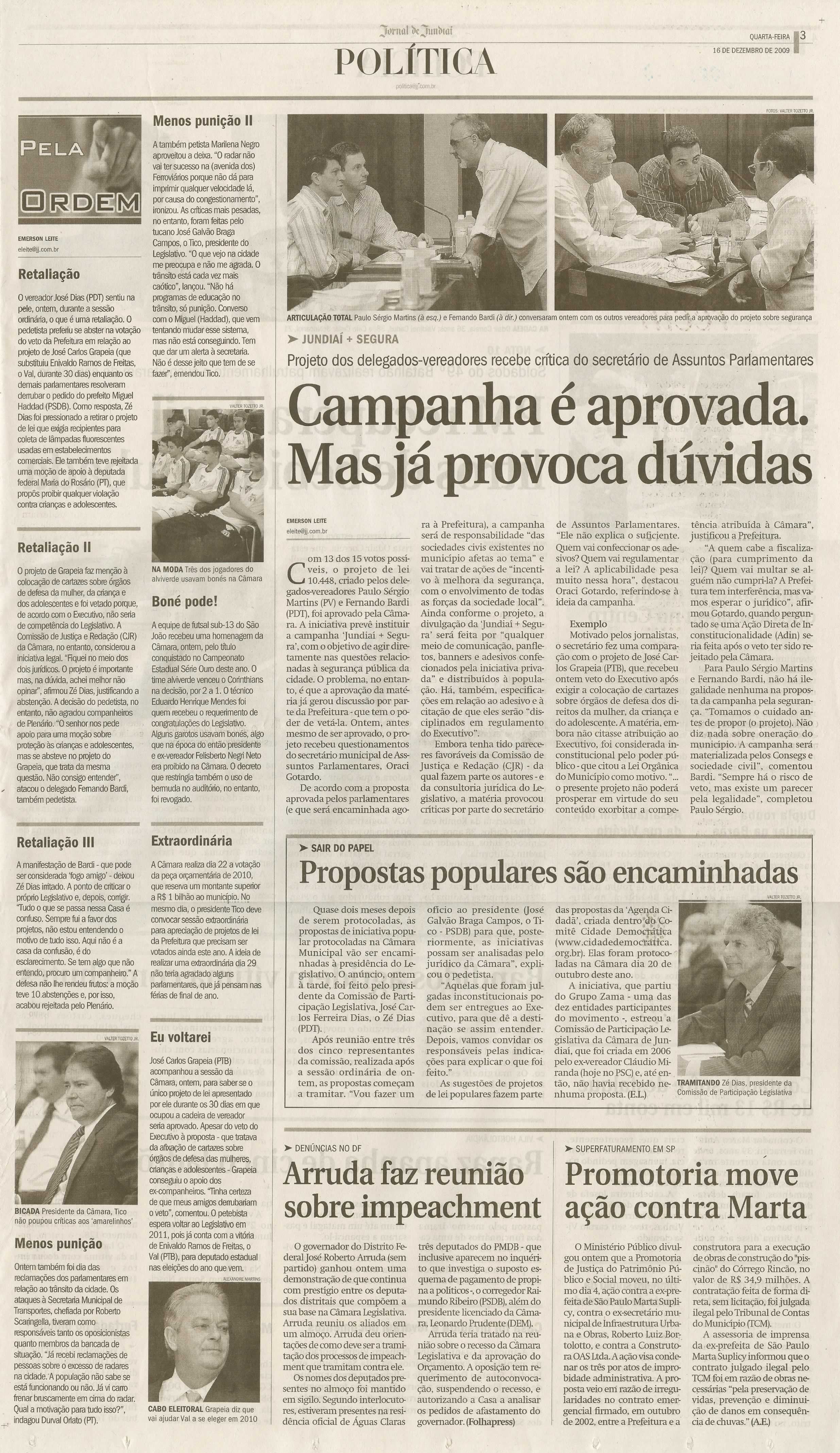 Jornal de Jundiaí - 16/12/2009