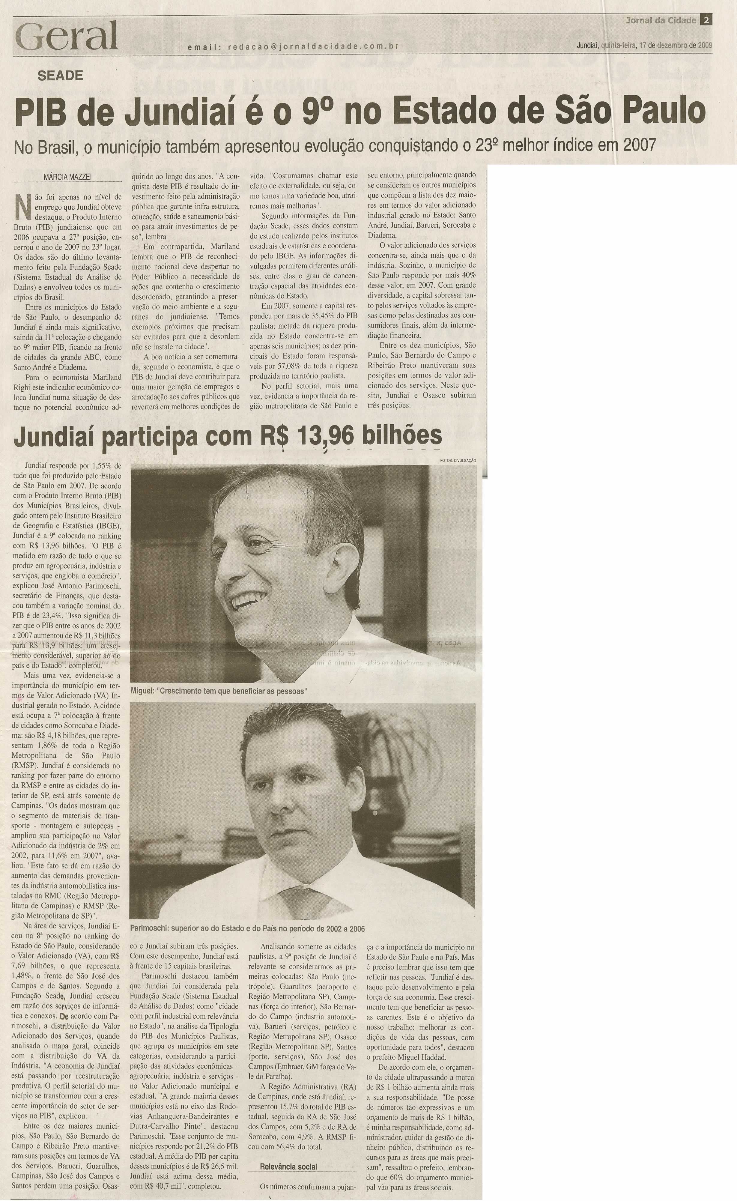 Jornal da Cidade - 17/12/2009