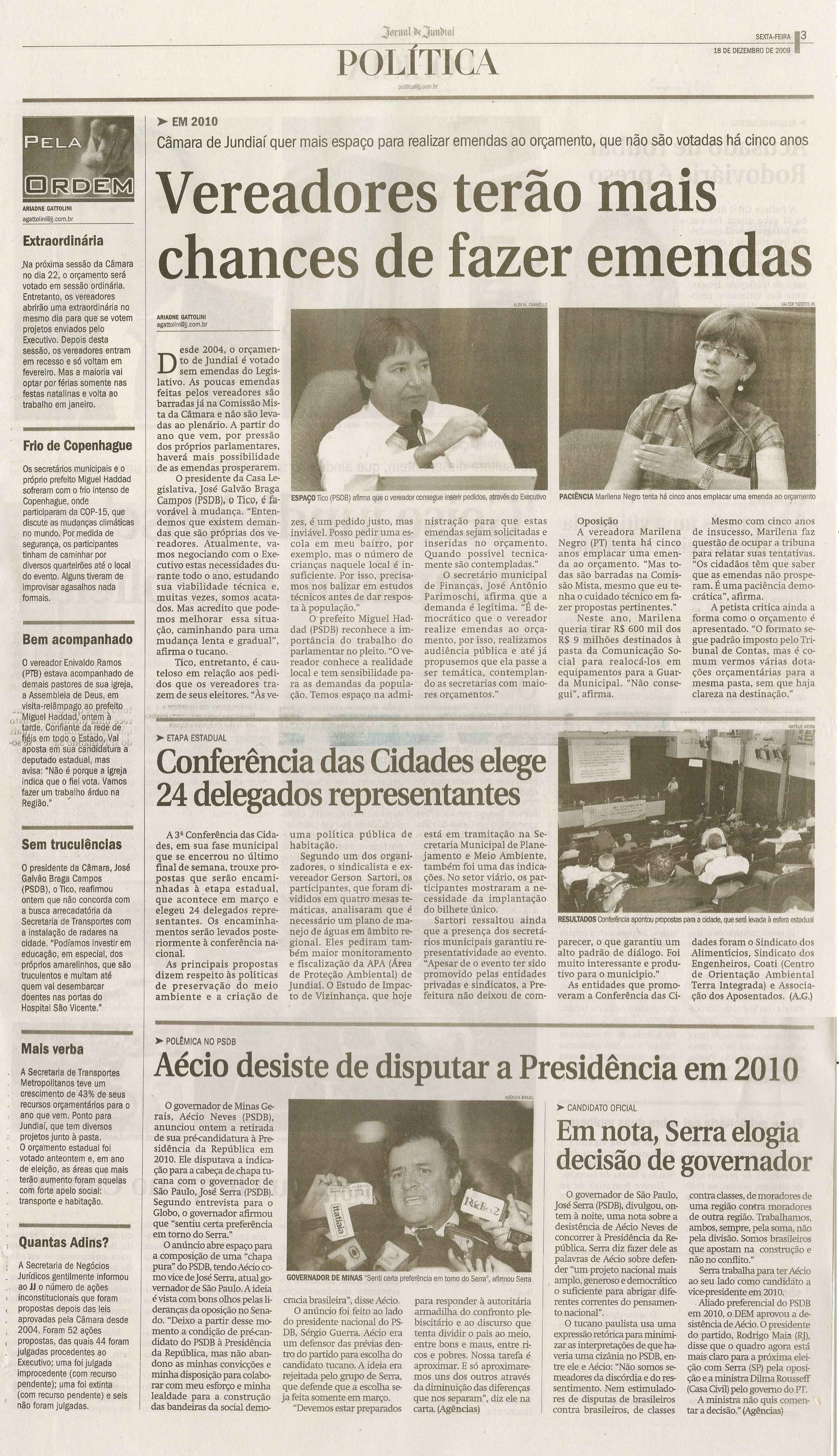 Jornal de Jundiaí - 18/12/2009