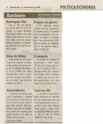 Bom Dia Jundiaí - 21/12/2009
