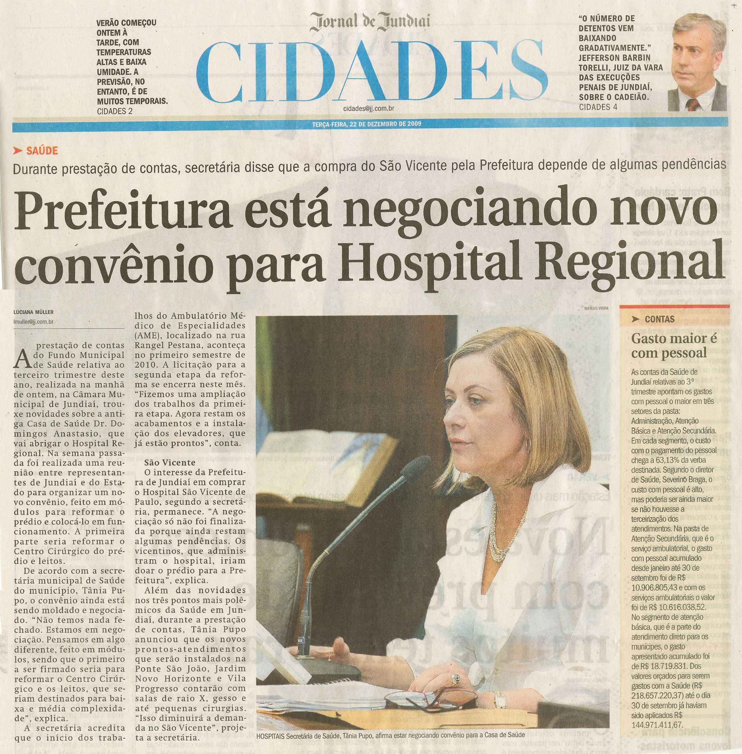 Jornal de Jundiaí - 22/12/2009