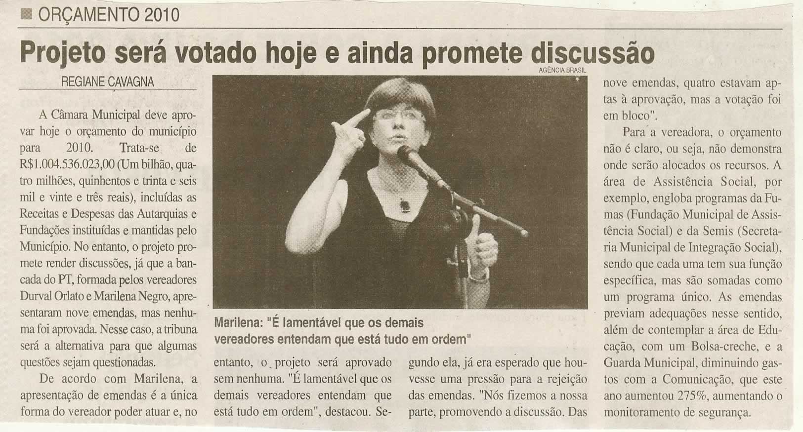 Jornal da Cidade - 22/12/2009