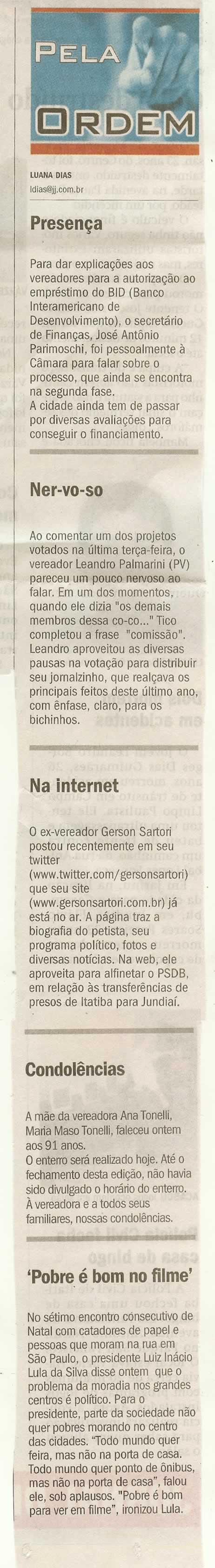 Jornal de Jundiaí - 24/12/2009
