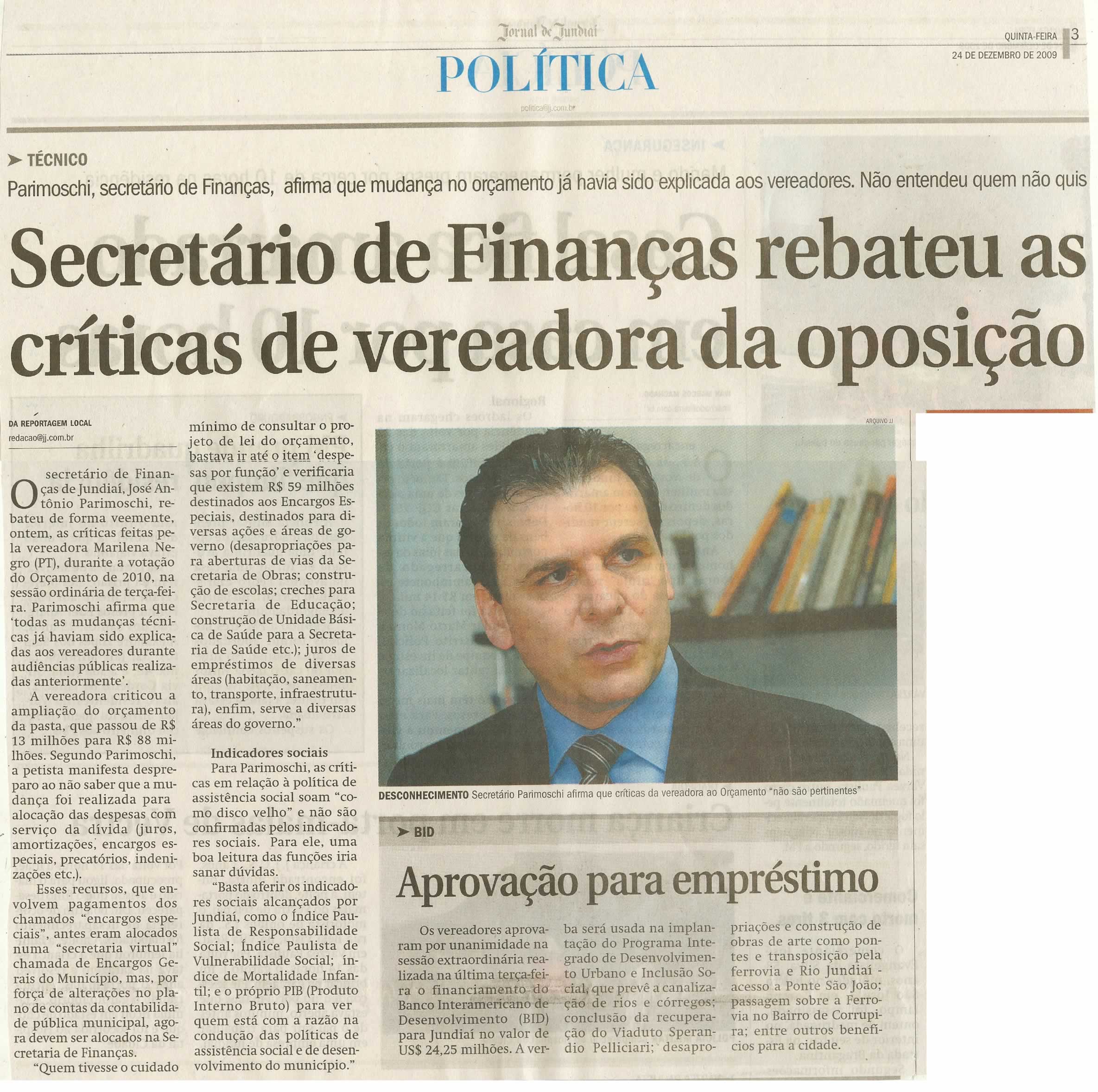 Jornal de Jundiaí - 24/12/2009