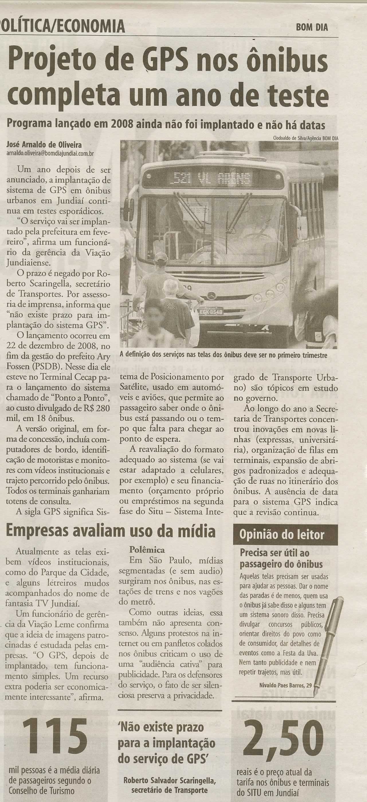 Bom Dia Jundiaí - 29/12/2009
