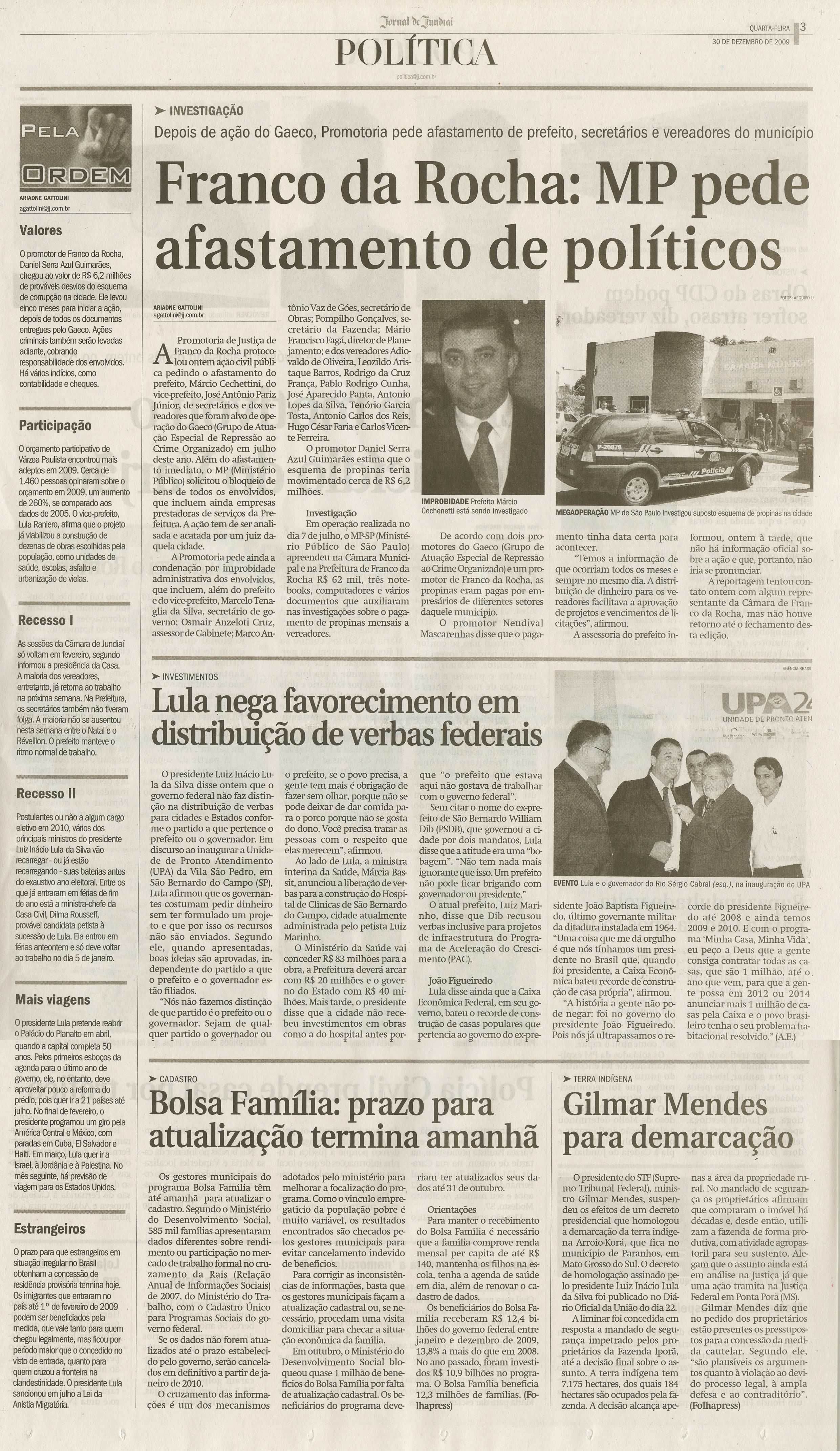 Jornal de Jundiaí - 30/12/2009