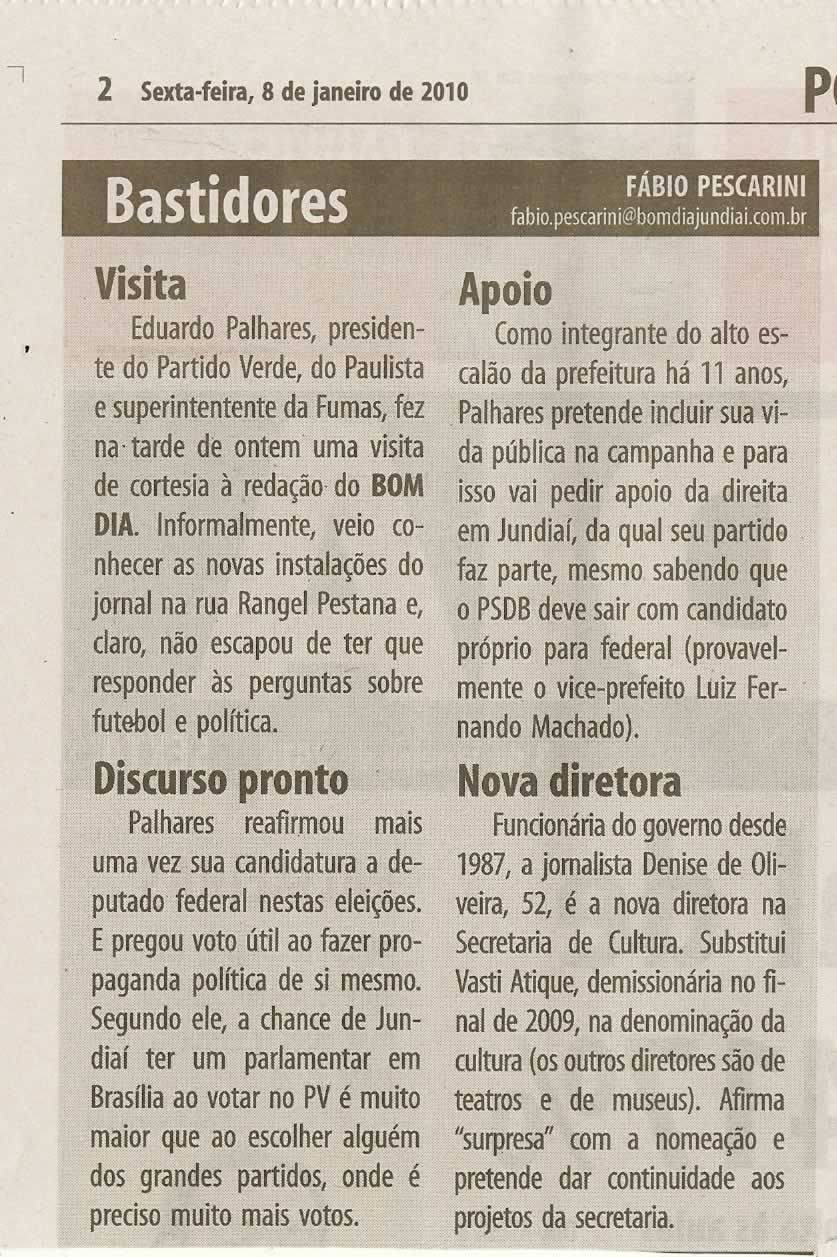 Bom Dia Jundiaí - 08/01/2010