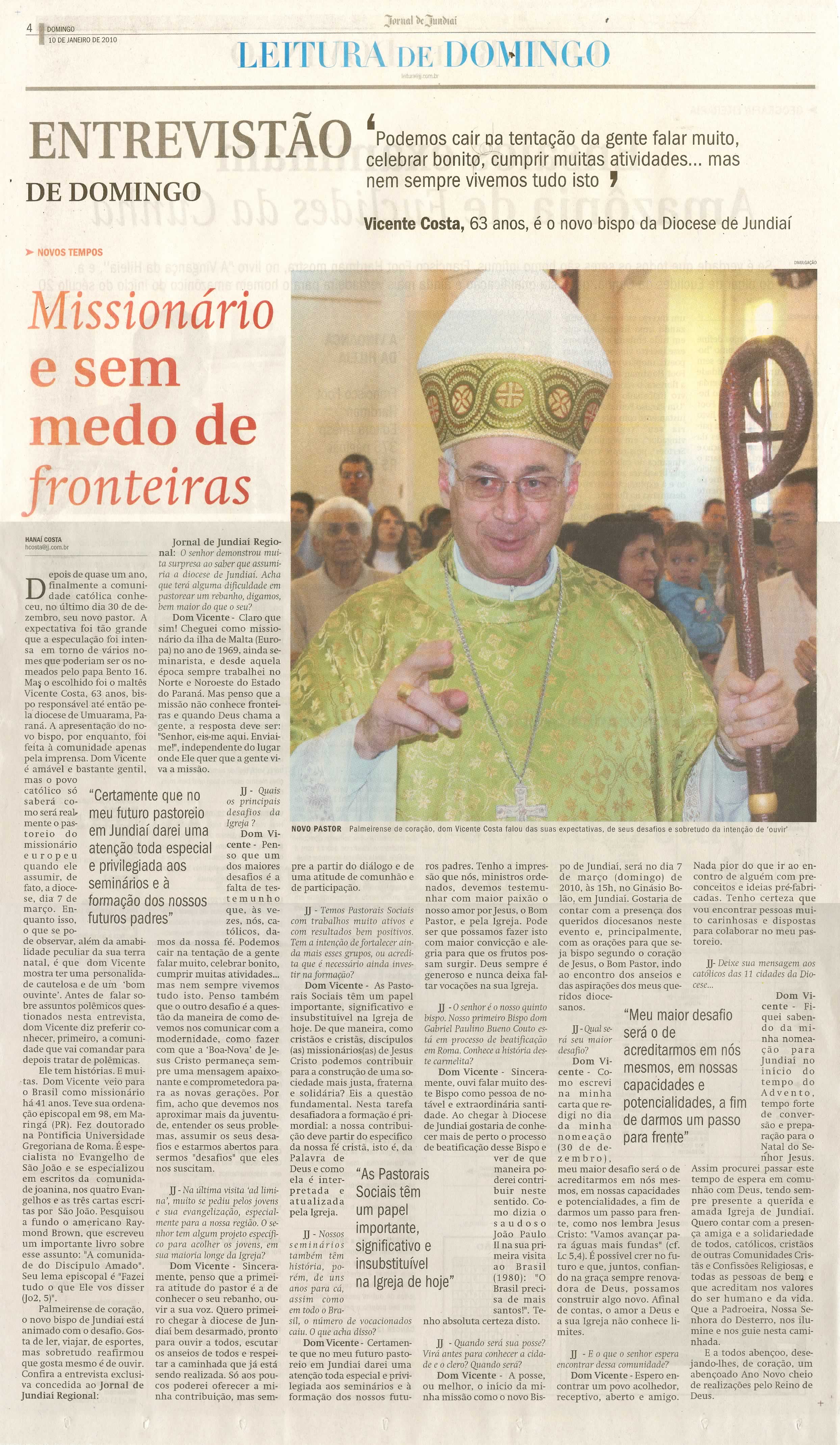 Jornal de Jundiaí - 10/01/2010